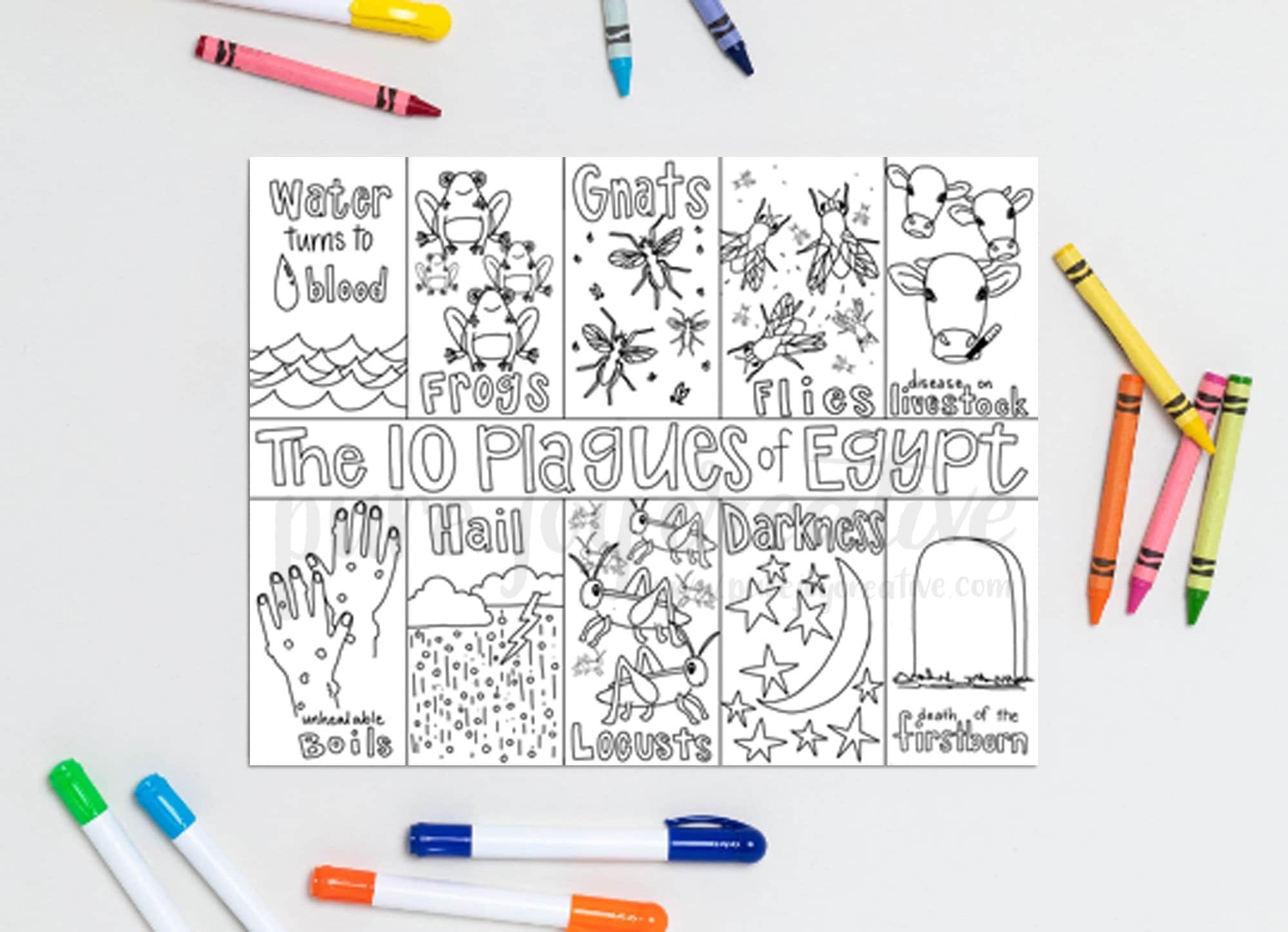 10 Plagues Coloring Page Pure Joy Creative