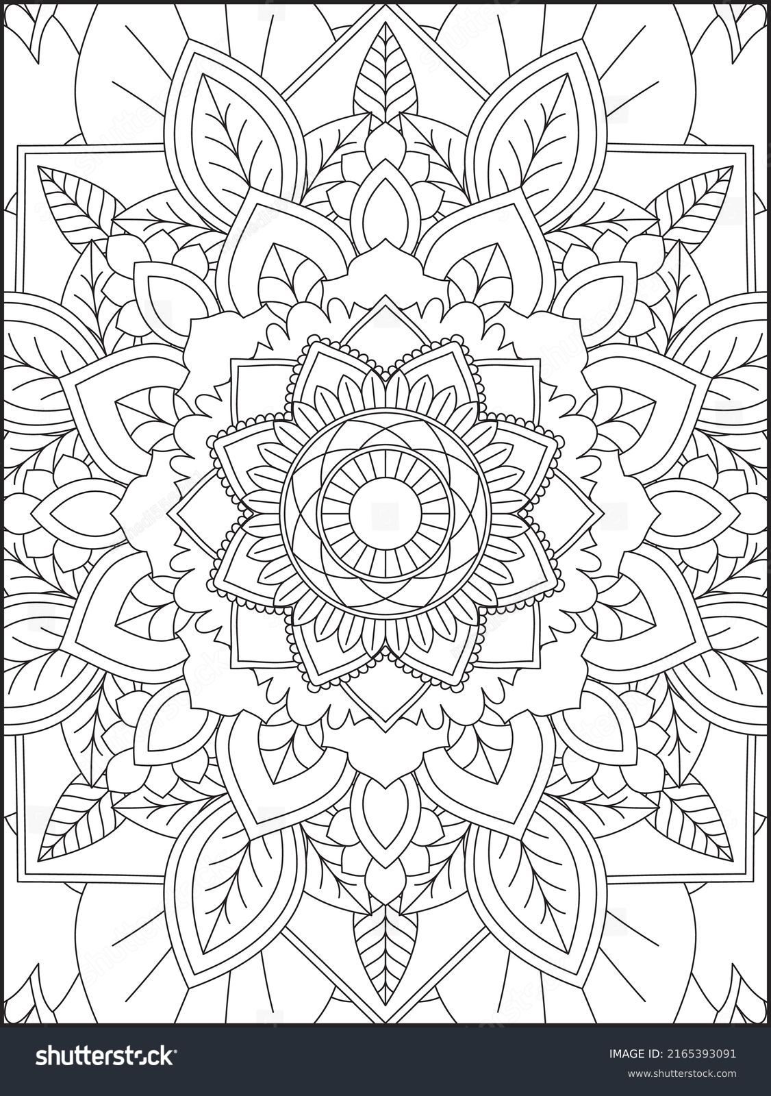 112 Thousand Mandala Adult Coloring Pages Royalty Free Images Stock Photos U0026 Pictures Shutterstock