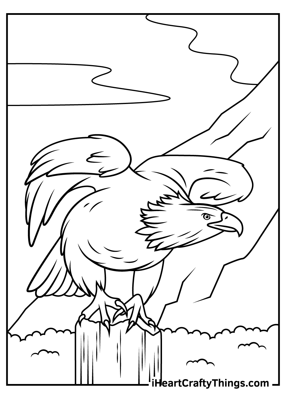 Printable Eagle Coloring Pages