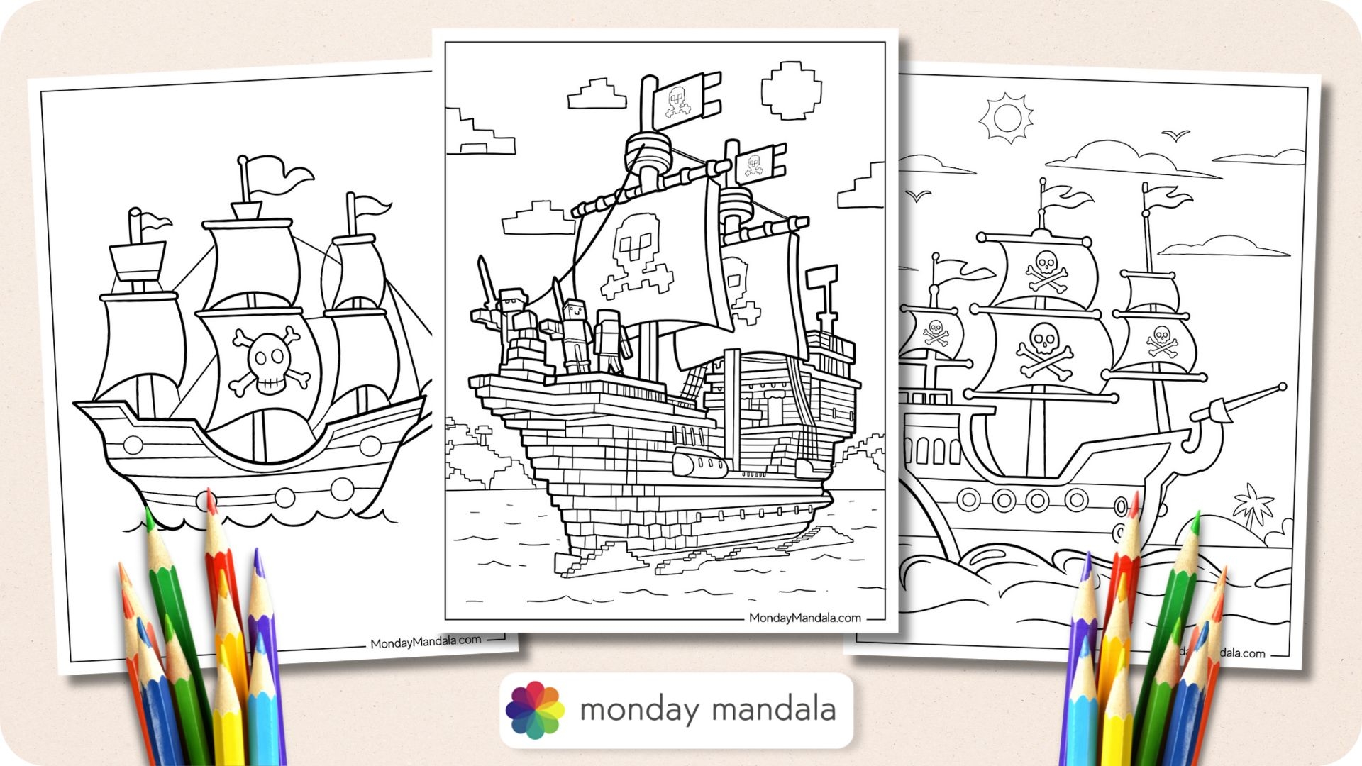 18 Pirate Ship Coloring Pages Free PDF Printables 