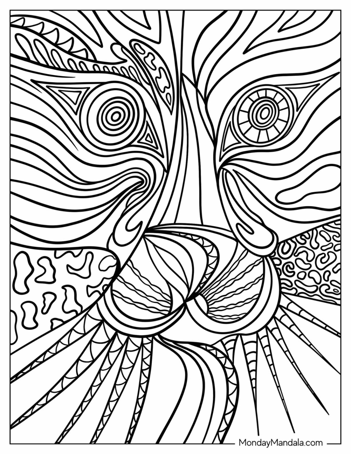 Free Abstract Art Coloring Pages