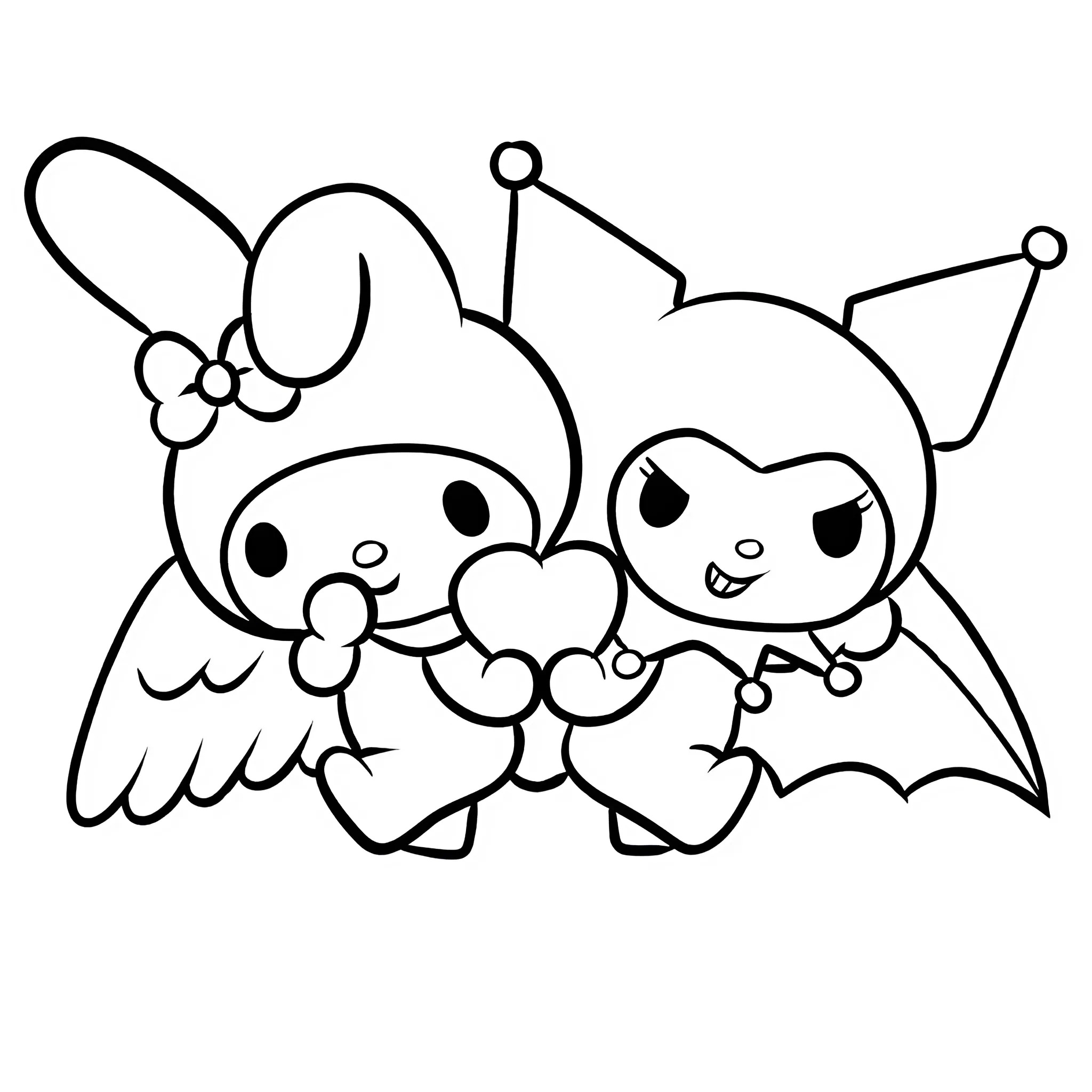 Kuromi Coloring Pages Free