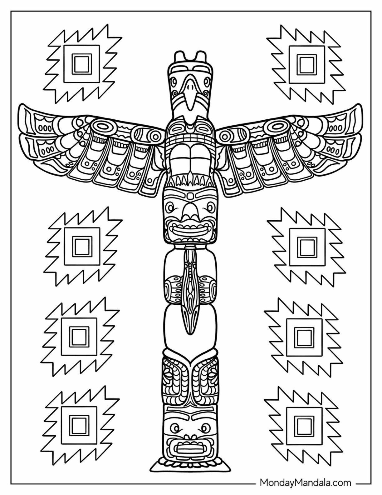 Free Printable Native American Coloring Pages For Adults