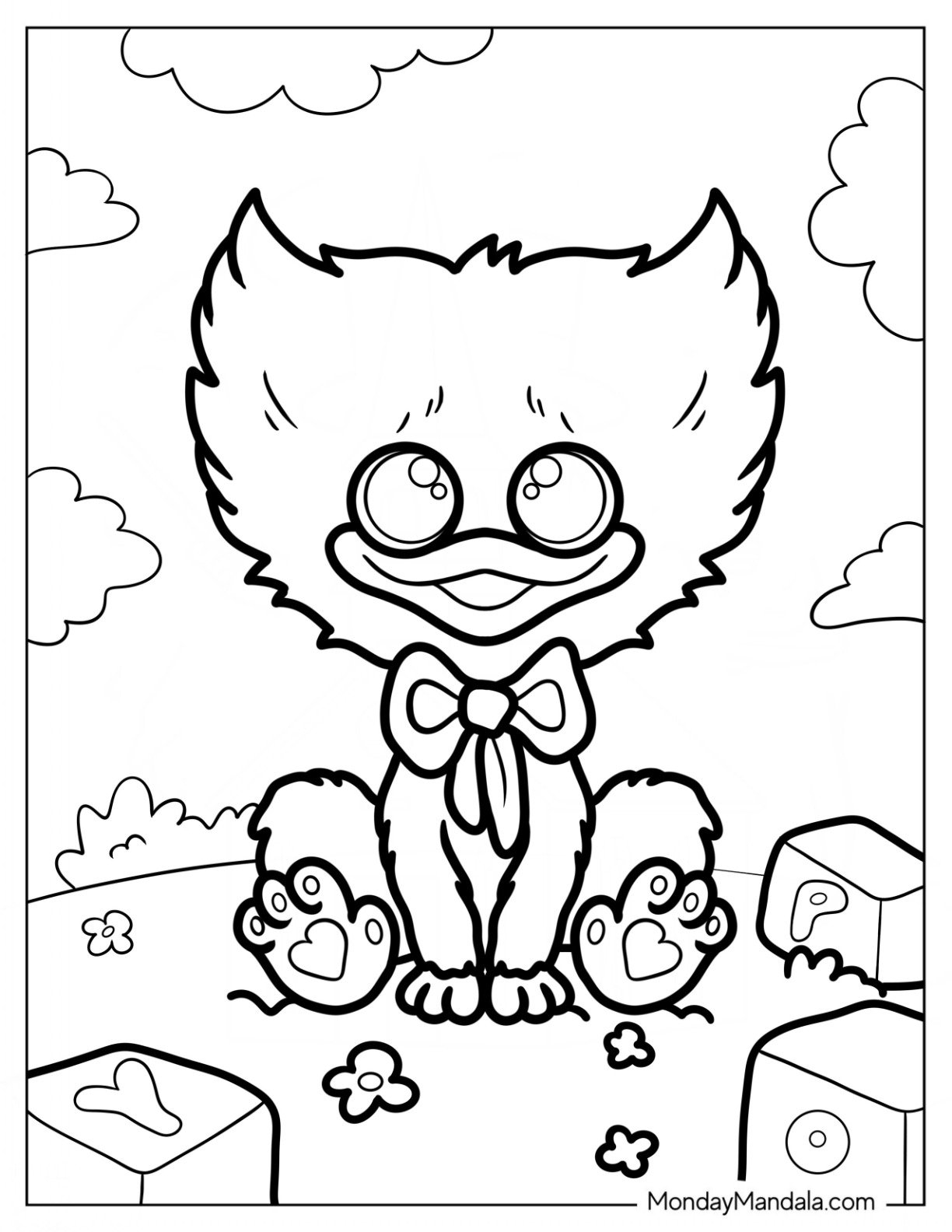 Free Printable Huggy Wuggy Coloring Pages