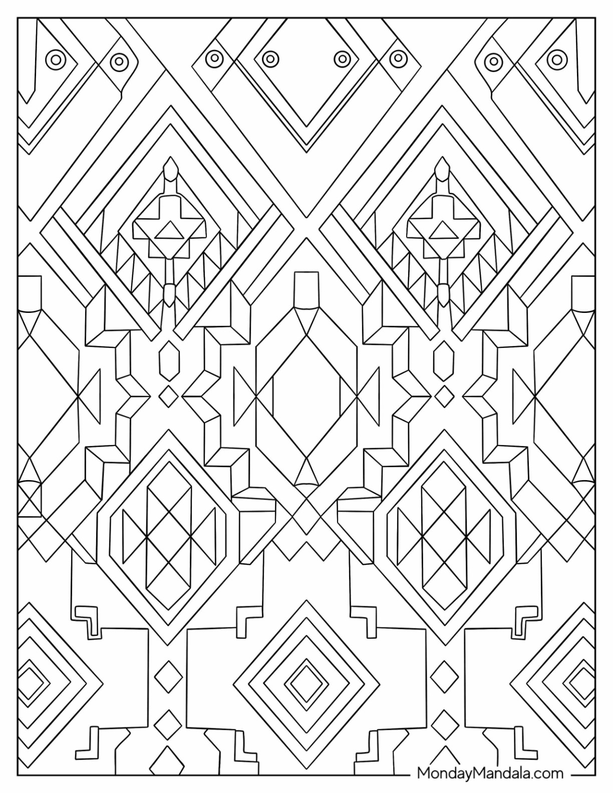21 Geometric Coloring Pages Free PDF Printables 