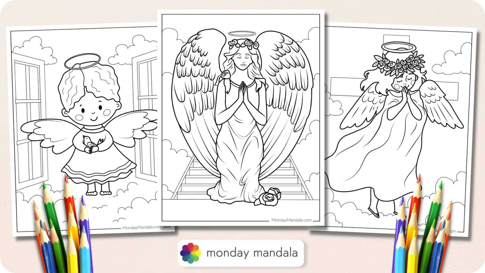 22 Angel Coloring Pages Free PDF Printables 