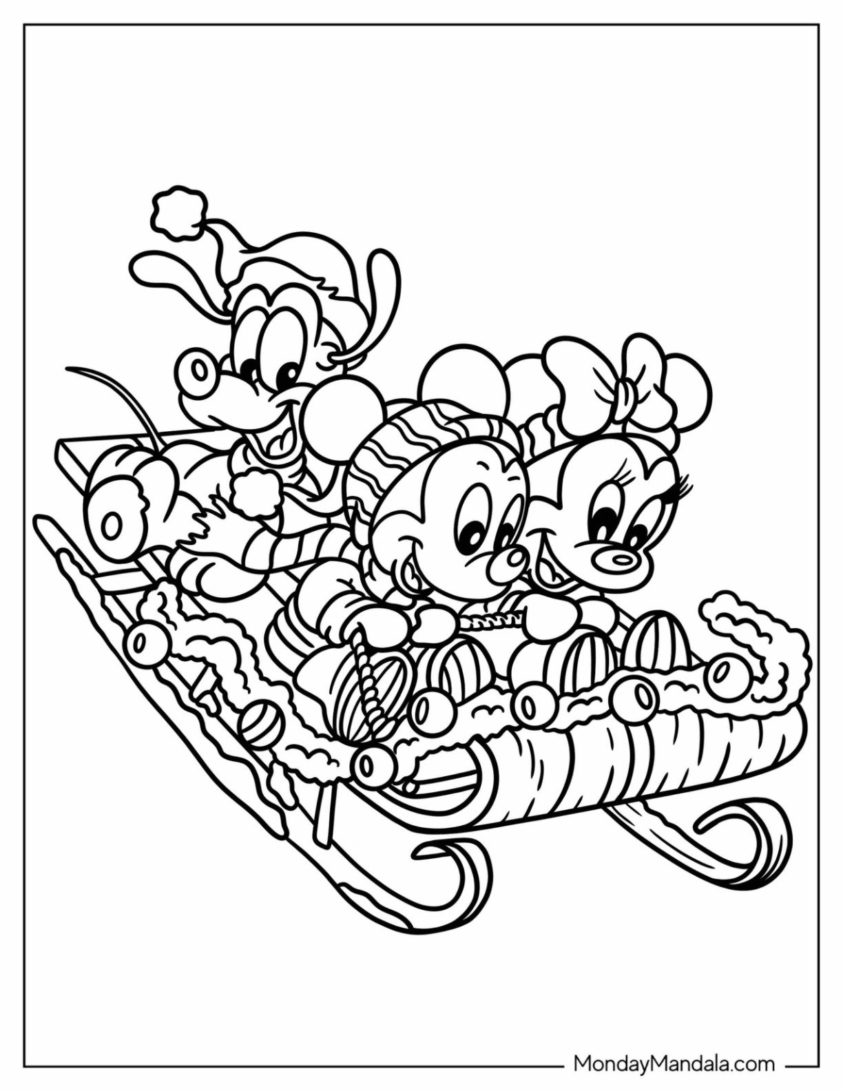 Printable Disney Christmas Coloring Pages