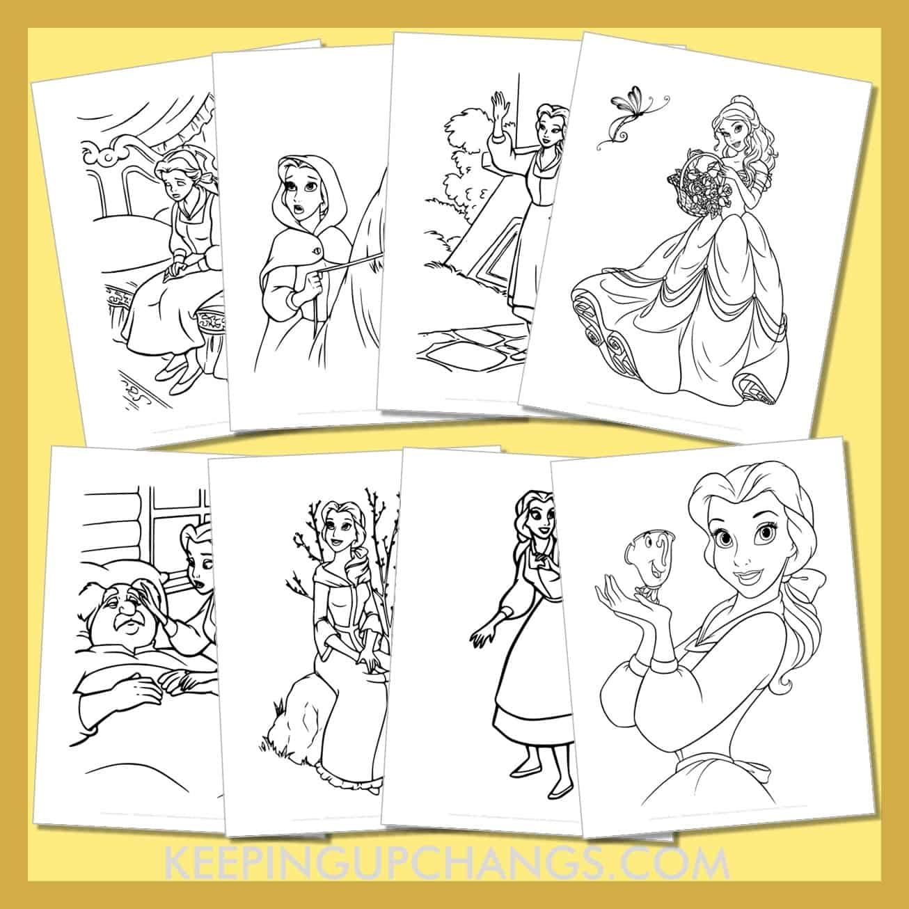 25 Free Belle Coloring Pages Sheets MOST POPULAR Printables 