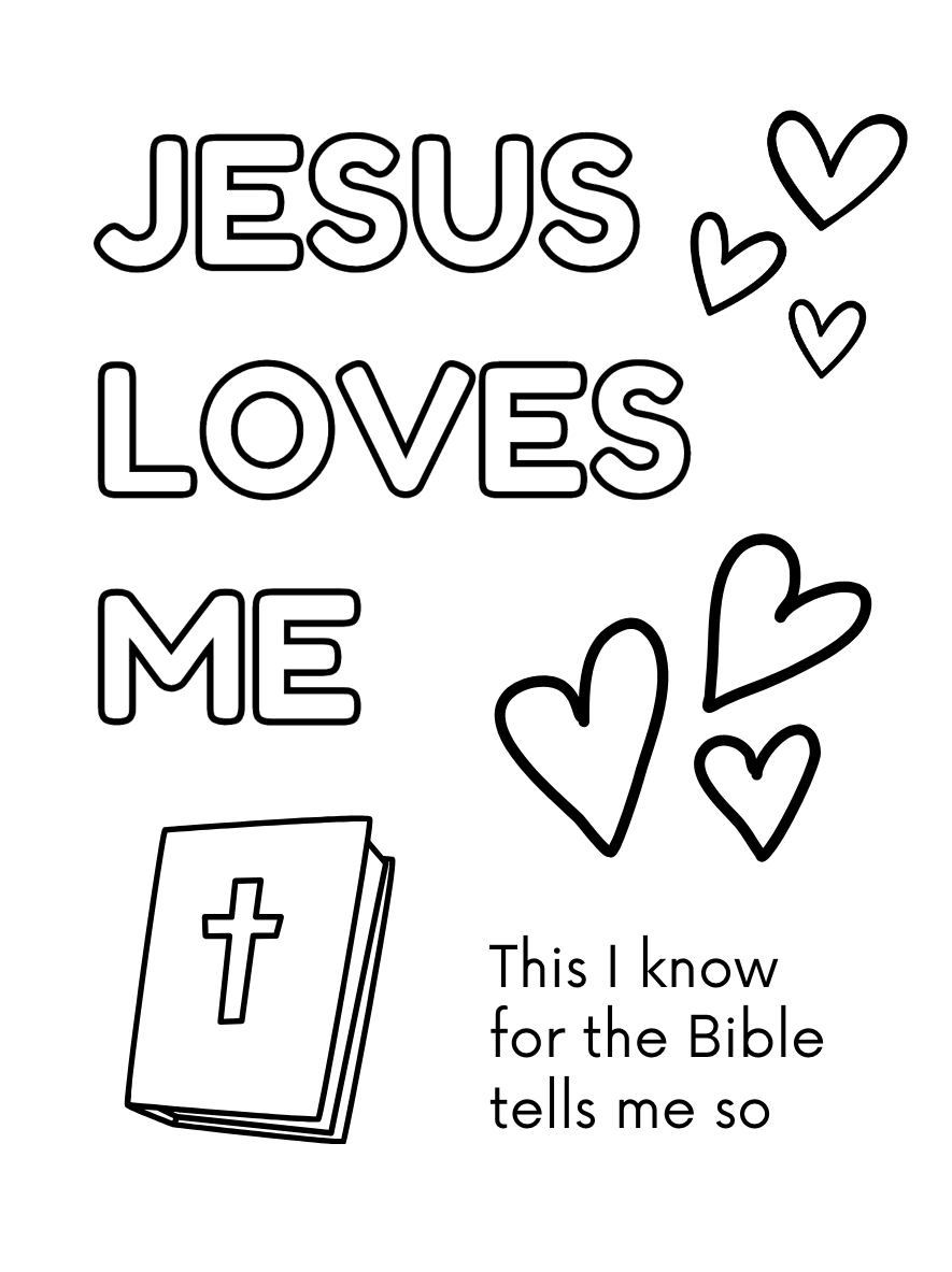3 Printable Jesus Loves Me Coloring Pages For Kids Ministry Payhip