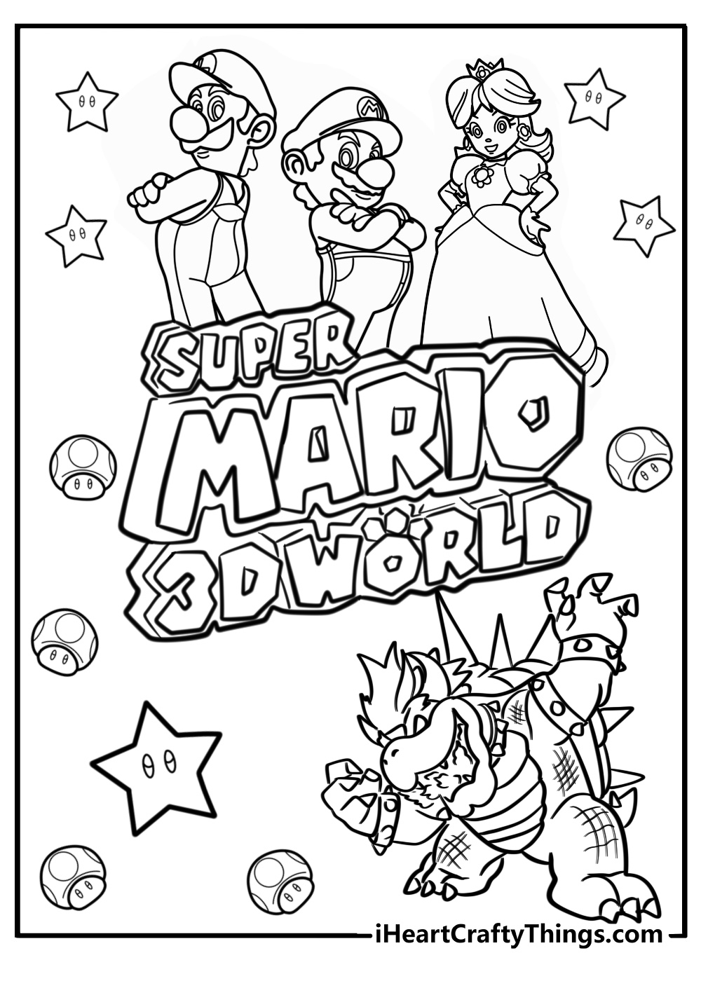 Bowser Coloring Page Printable