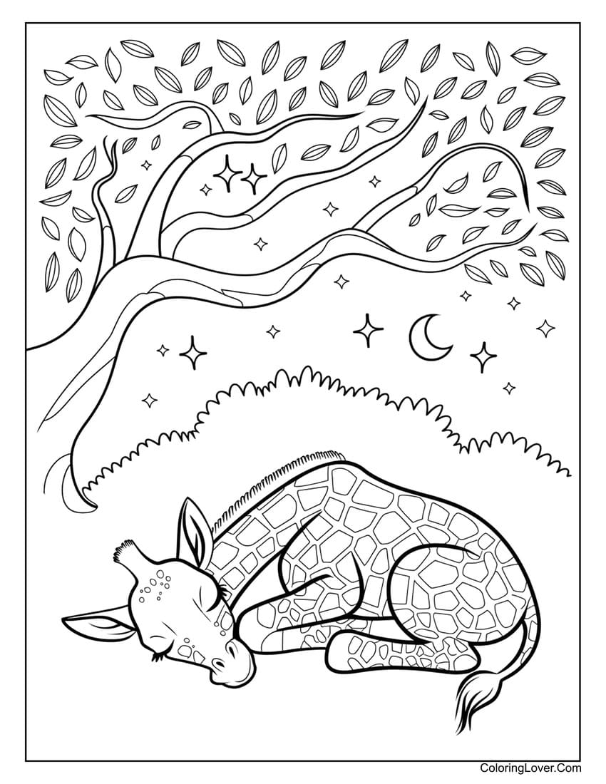 Free Printable Giraffe Coloring Pages