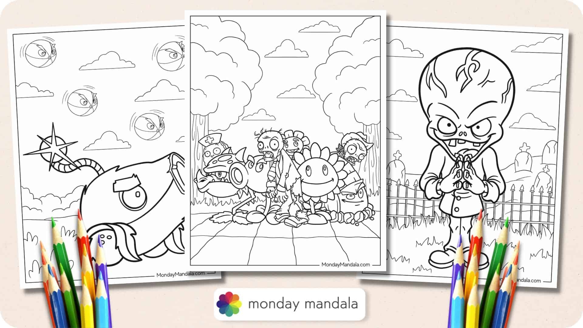 34 Plant Vs Zombies Coloring Pages Free PDF Printables 
