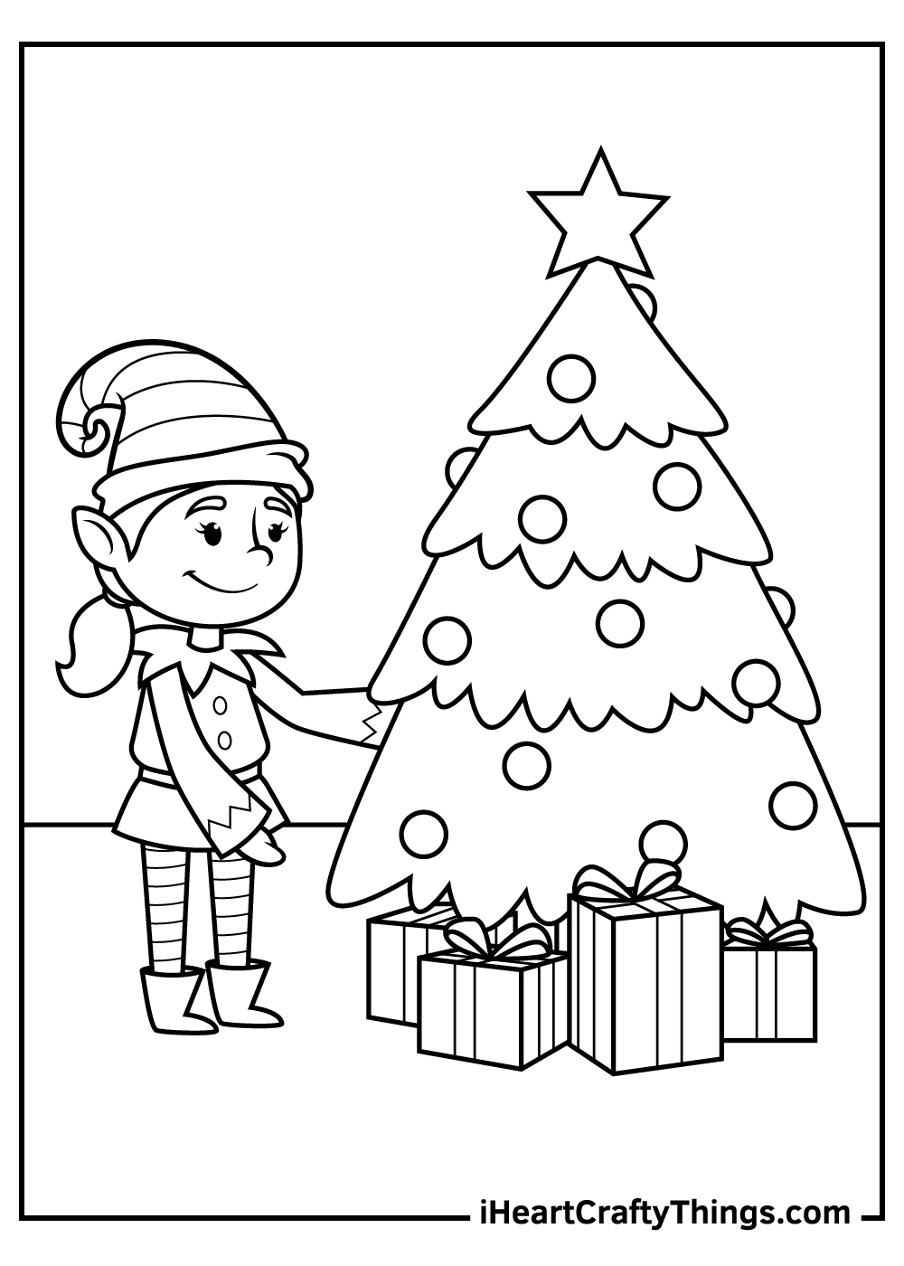 35 Christmas Elves Coloring Pages Free Printables For Kids 