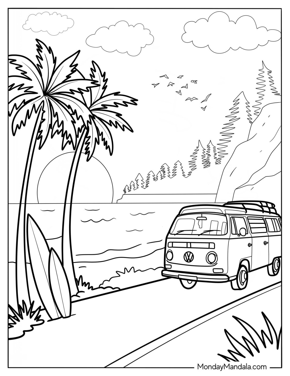 Free Summer Coloring Page