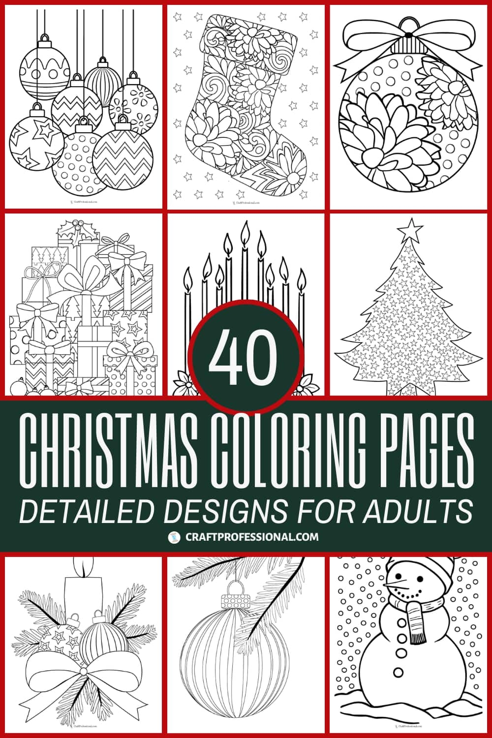 Free Christmas Coloring Pages For Adults Printable