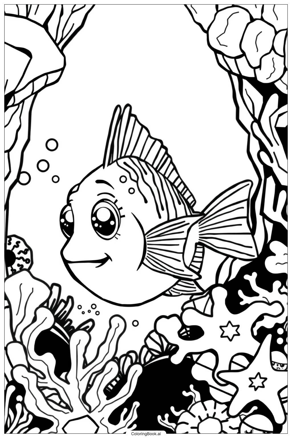 40 Fish Coloring Pages Free PDF U0026 PNG Printables 