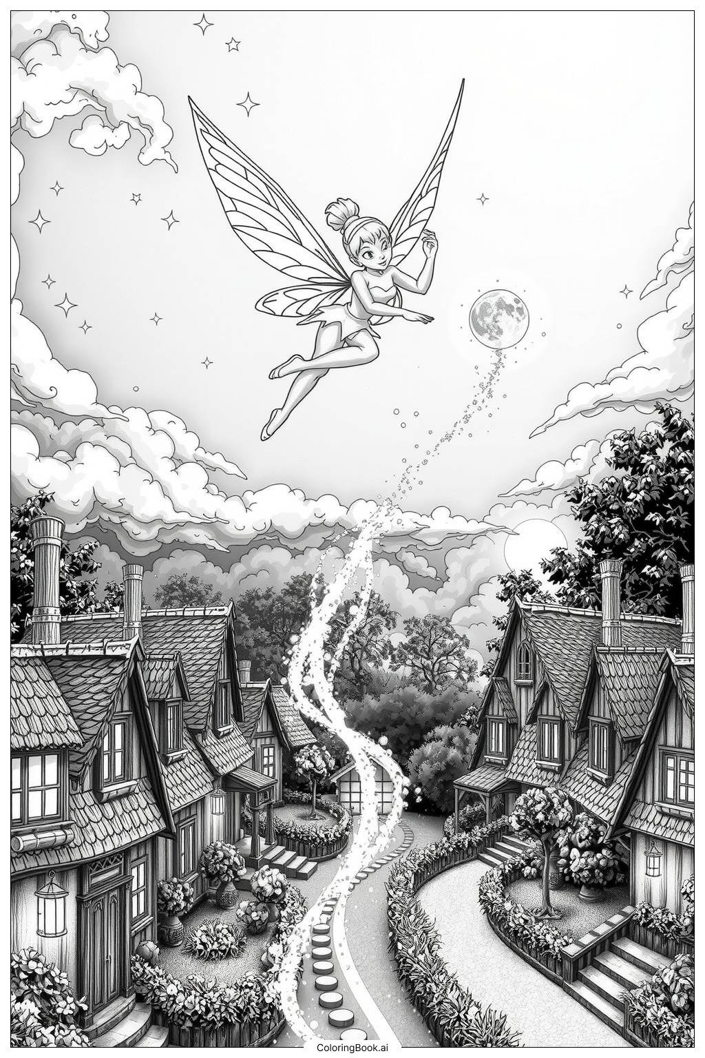 46 Tinkerbell Coloring Pages Free PDF PNG Printables 