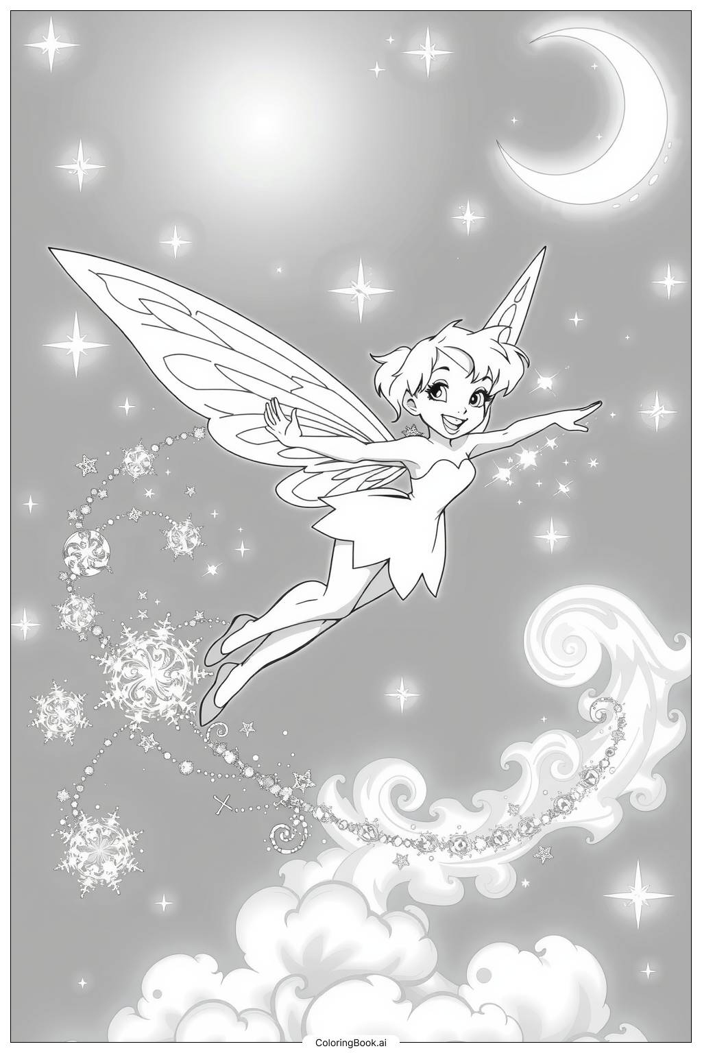 46 Tinkerbell Coloring Pages Free PDF U0026 PNG Printables 