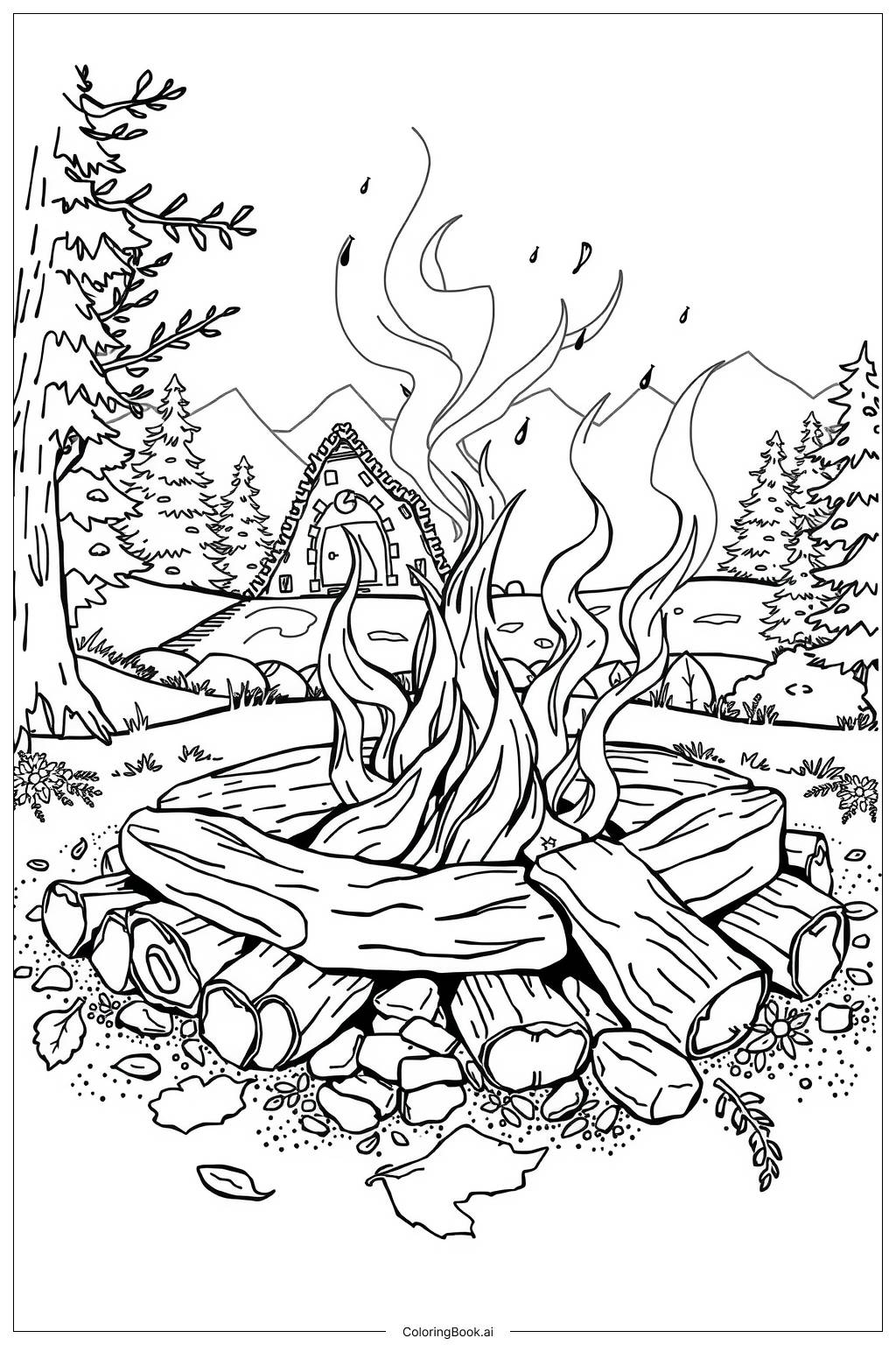 49 Camping Coloring Pages Free PDF PNG Printables 