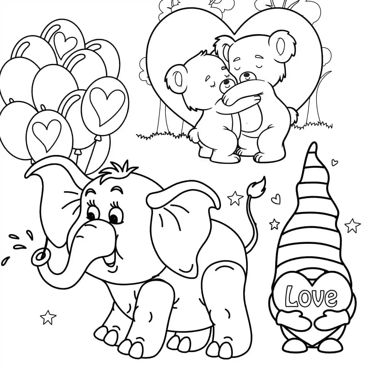 Valentine Coloring Page Free
