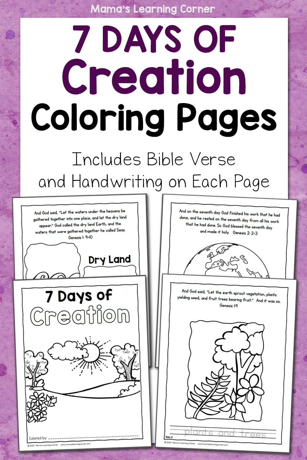 Creation Coloring Pages Free Printable