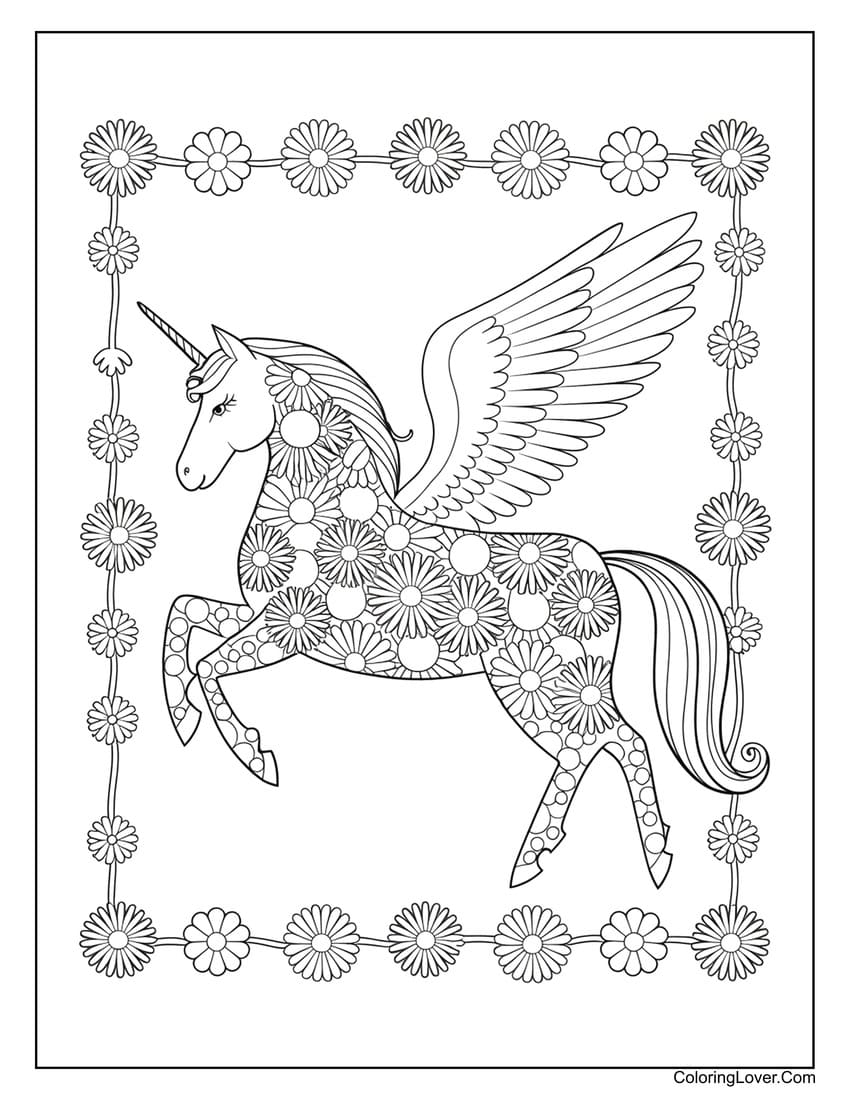 Unicorn Coloring Pages For Free