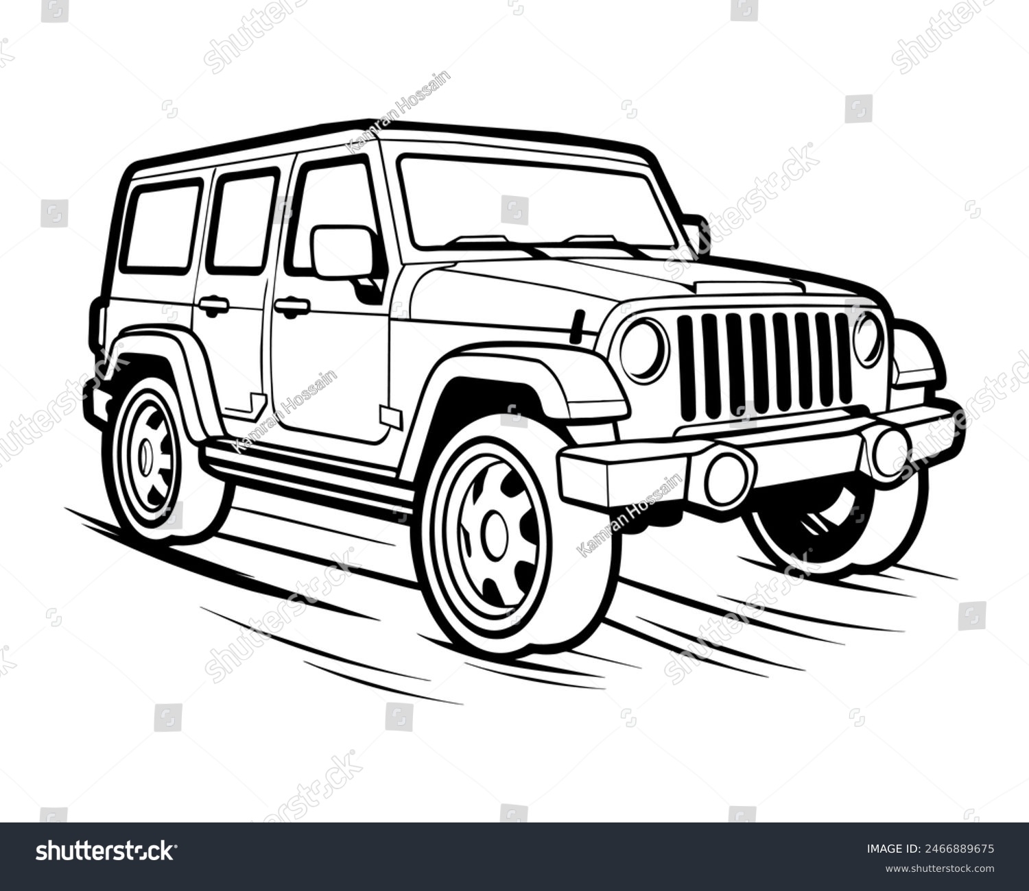 79 Jeep Coloring Page Royalty Free Images Stock Photos Pictures Shutterstock
