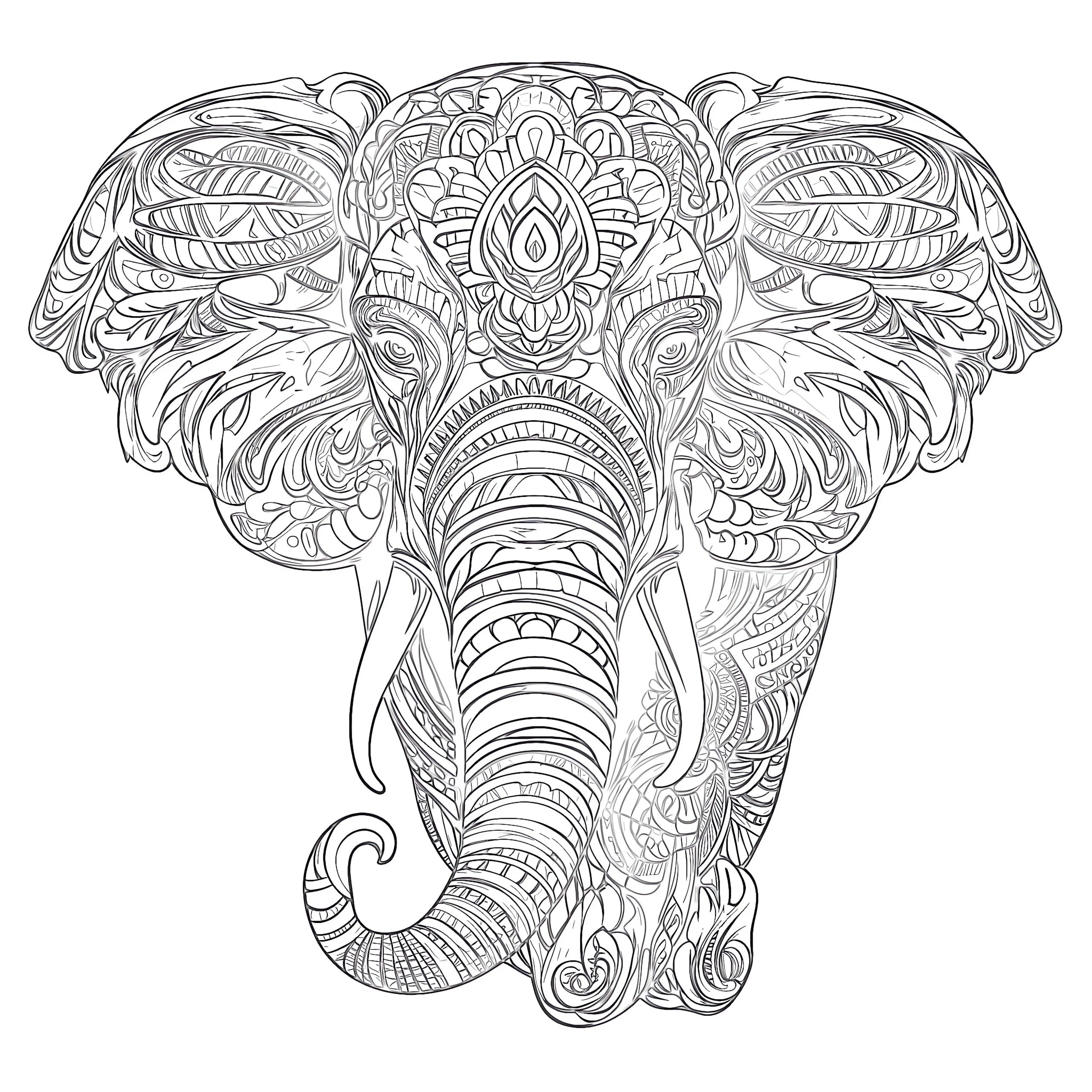 Elephant Coloring Pages Free