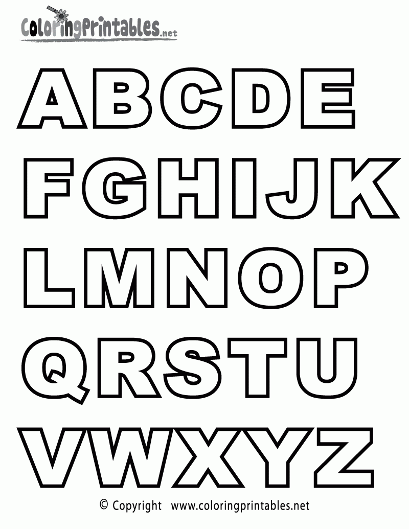 Free Coloring Pages Letters