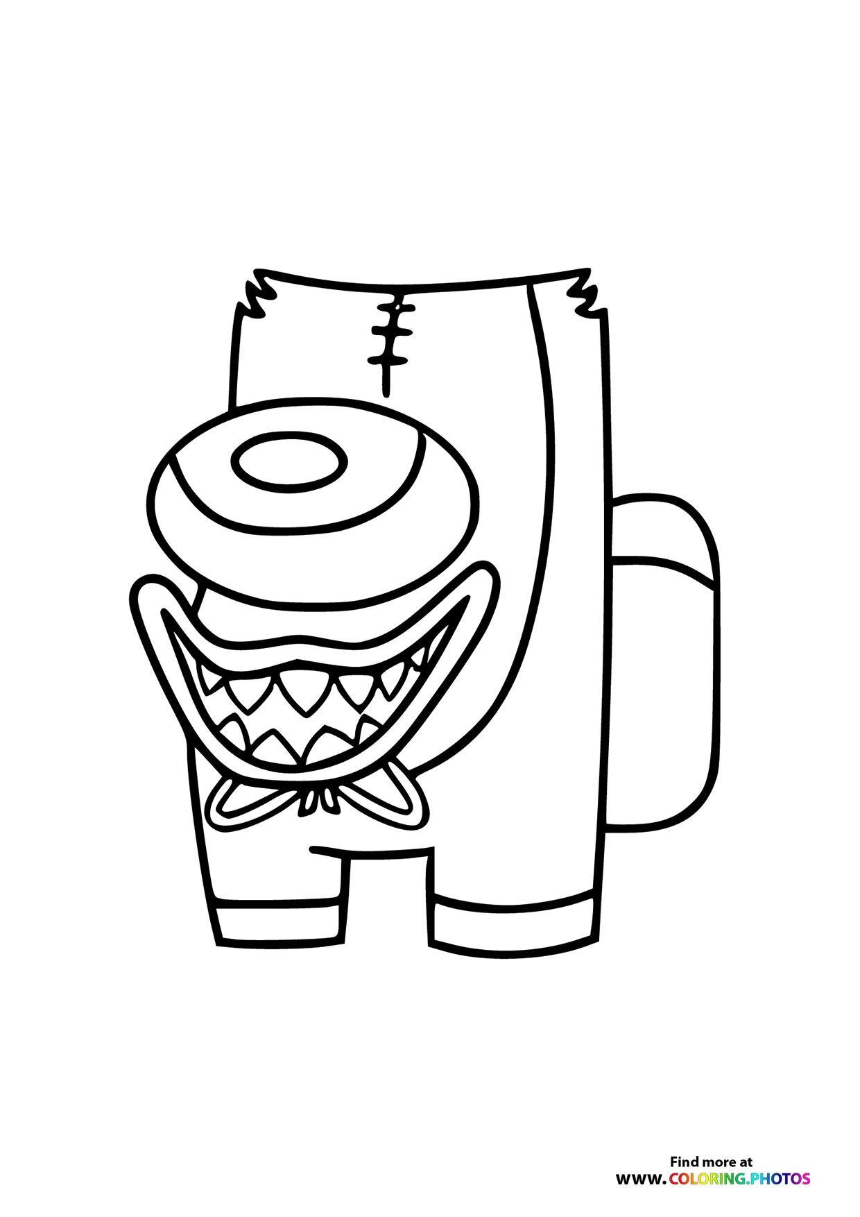 Among Us Huggy Wuggy Coloring Pages For Kids
