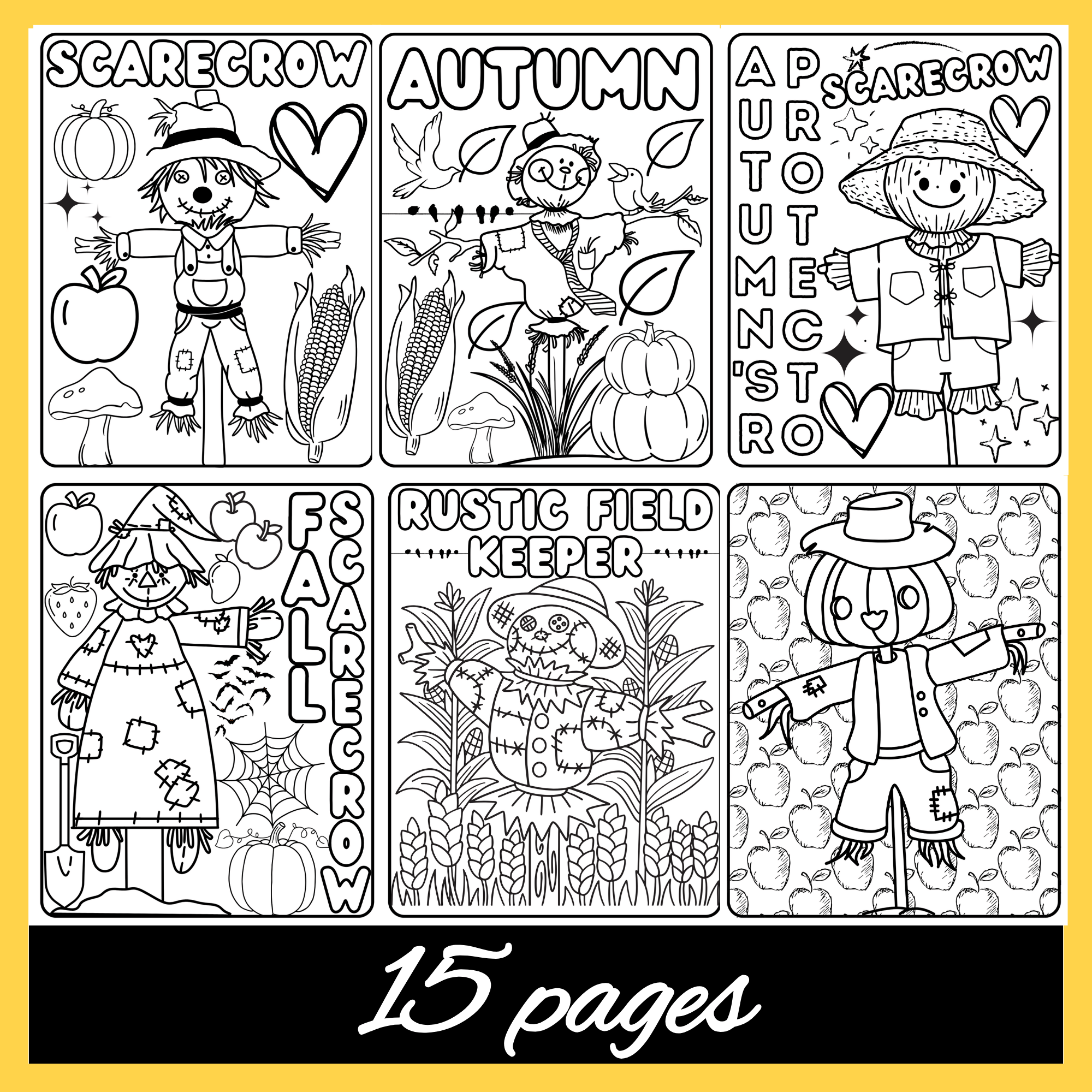 Printable Scarecrow Coloring Pages