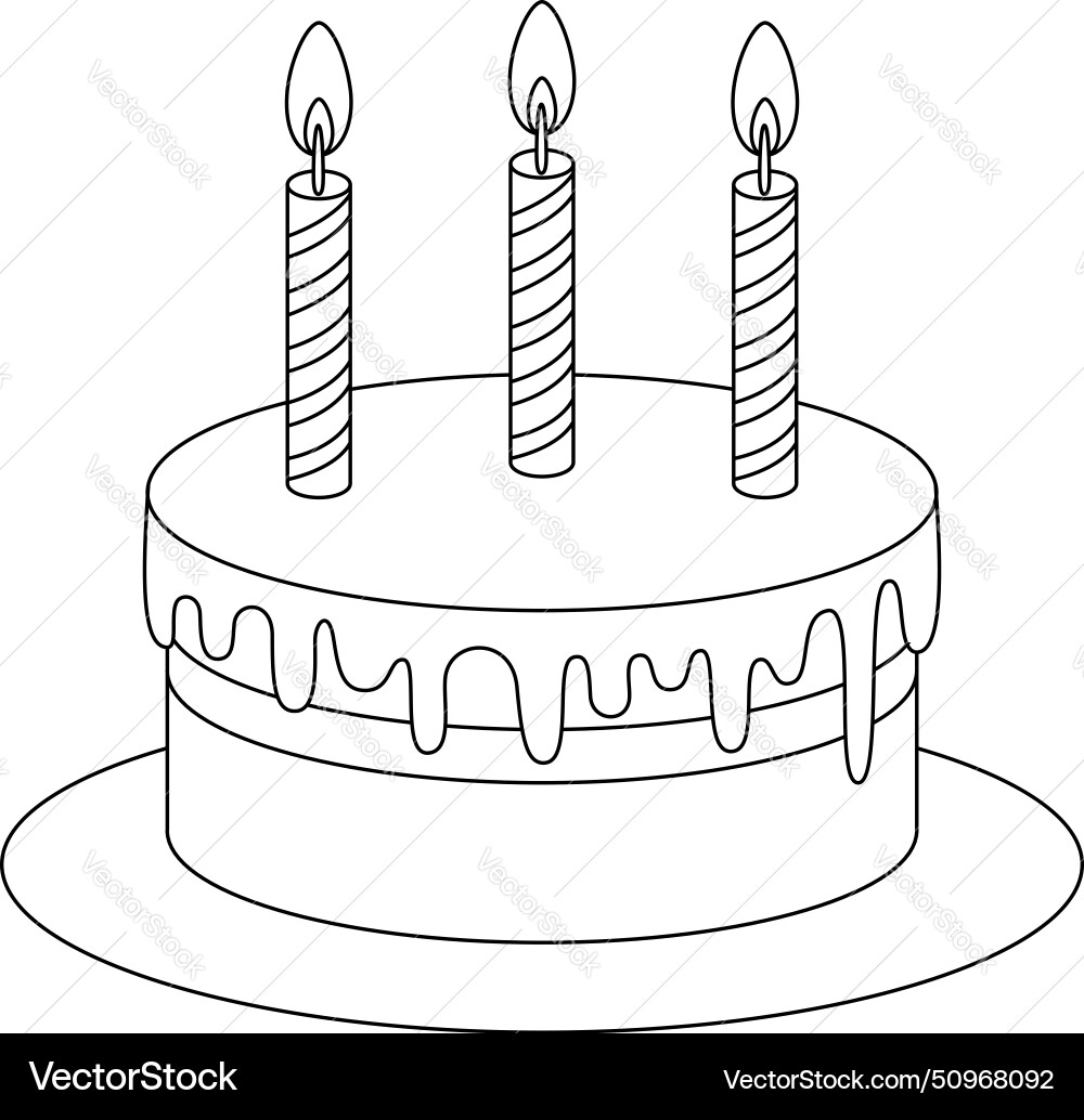 Free Birthday Cake Coloring Page