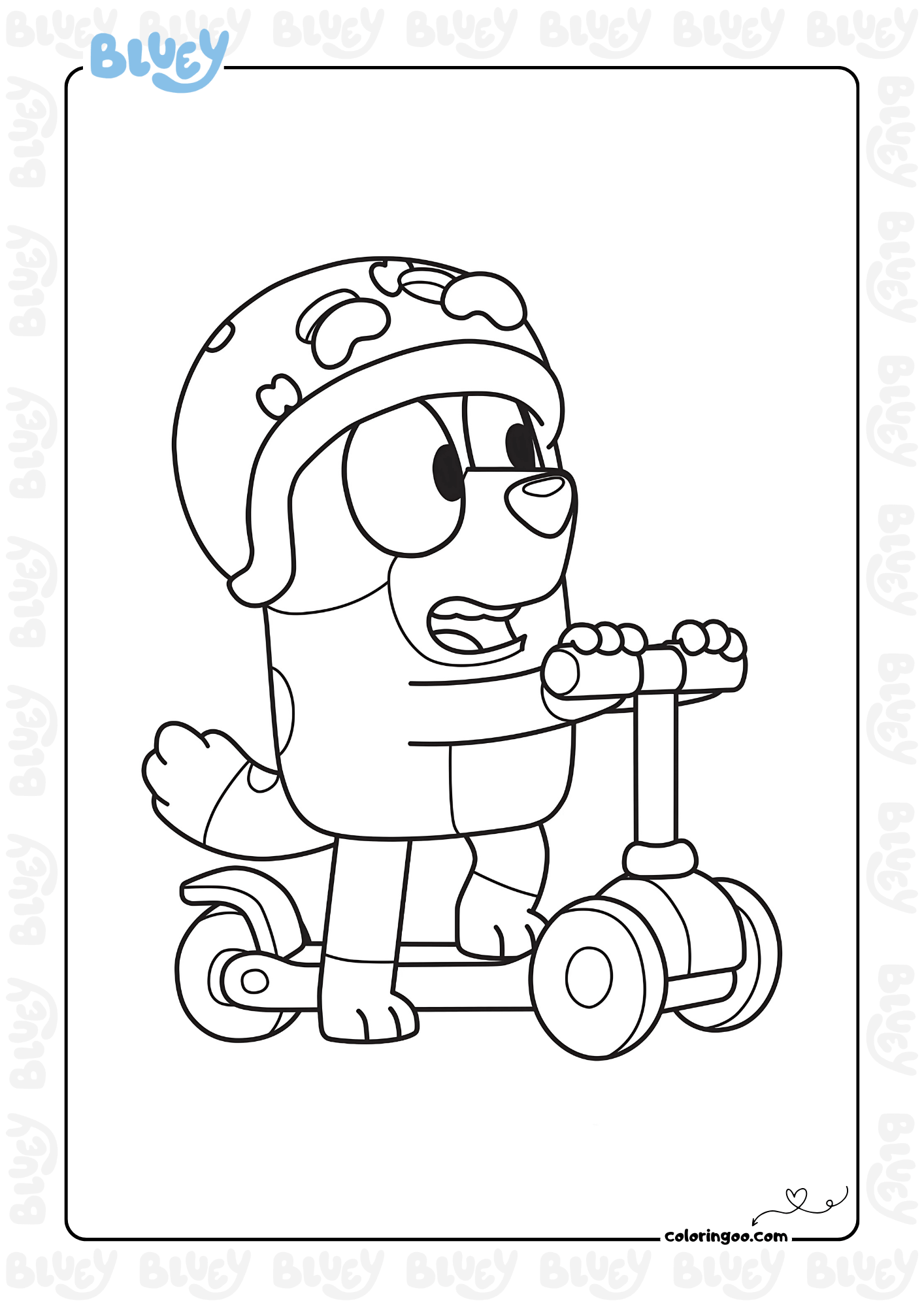 Free Bluey Coloring Page