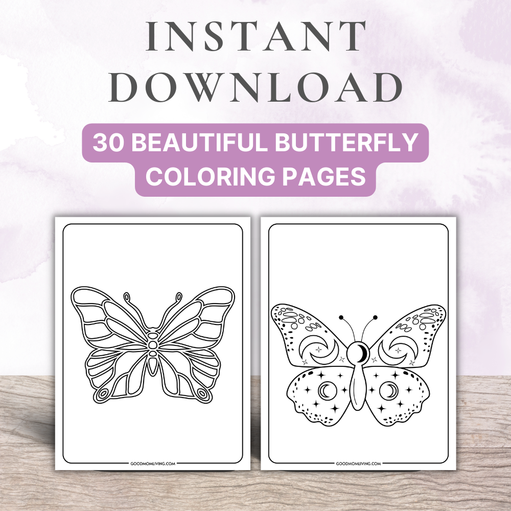 Butterfly Printable Coloring Cute Butterfly Coloring Book For KIds Graphic By KDP Queen 