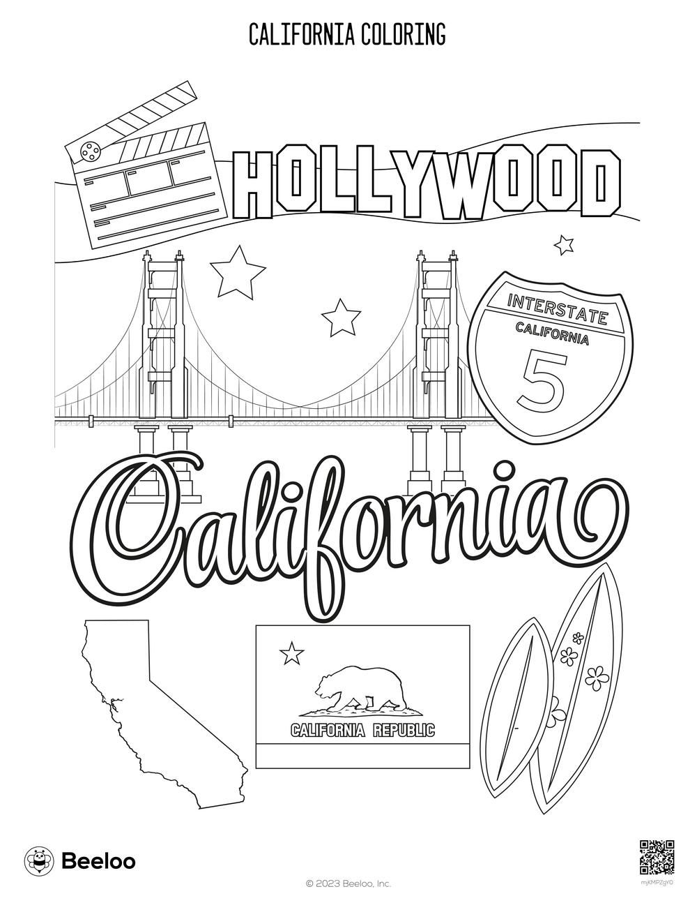 California themed Coloring Pages Beeloo Printable Crafts And Activities For Kids