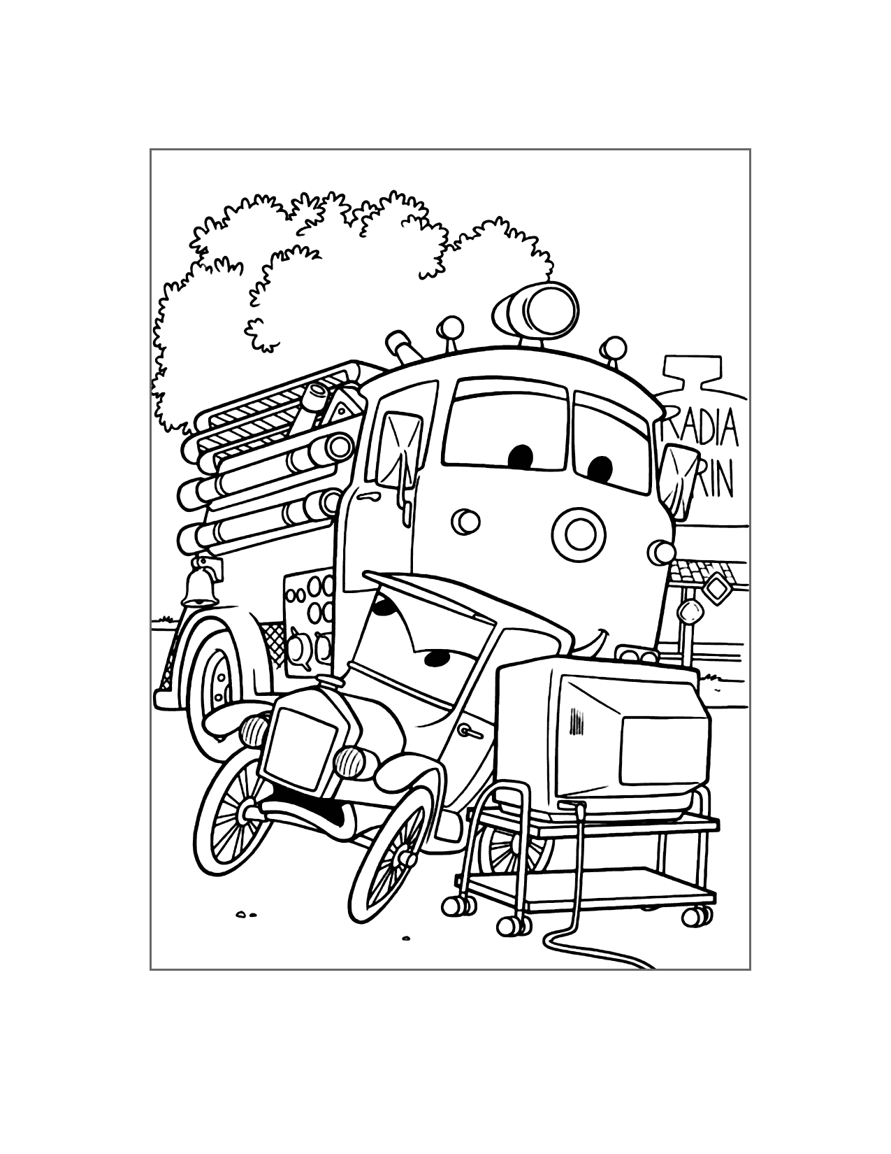 Free Cars Movie Coloring Pages