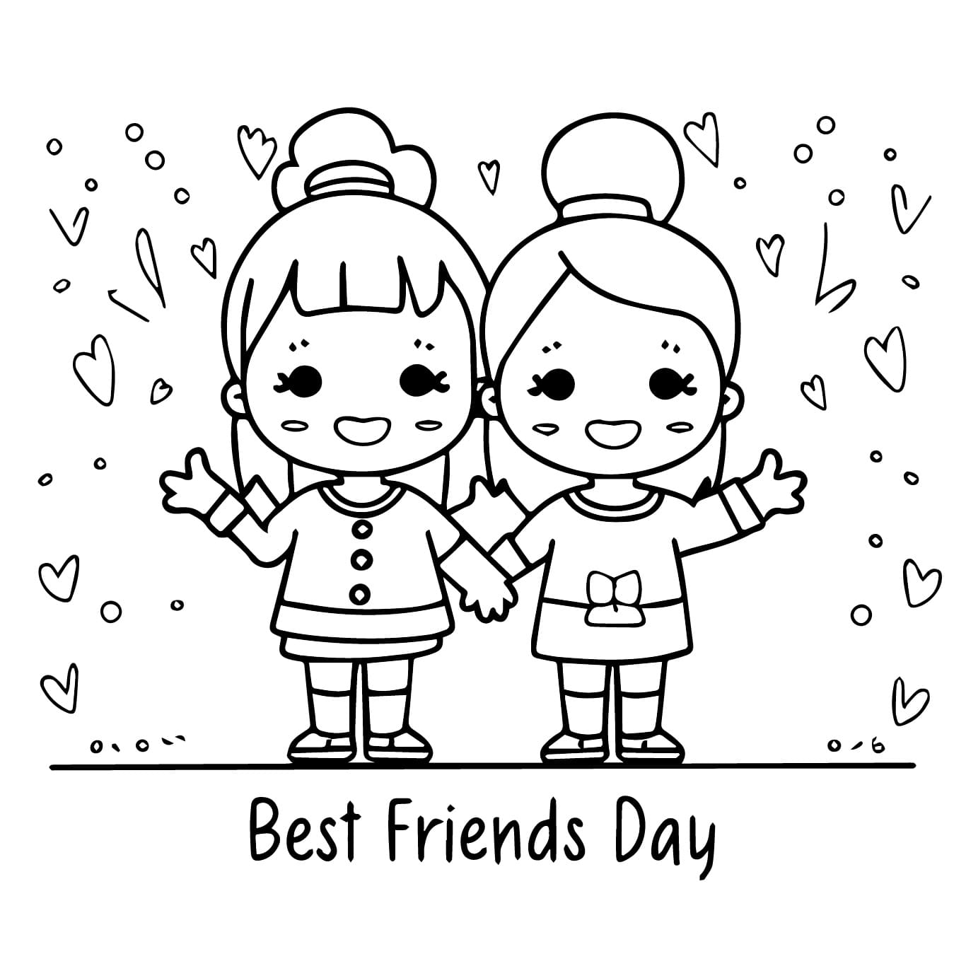 Free Coloring Pages Friends