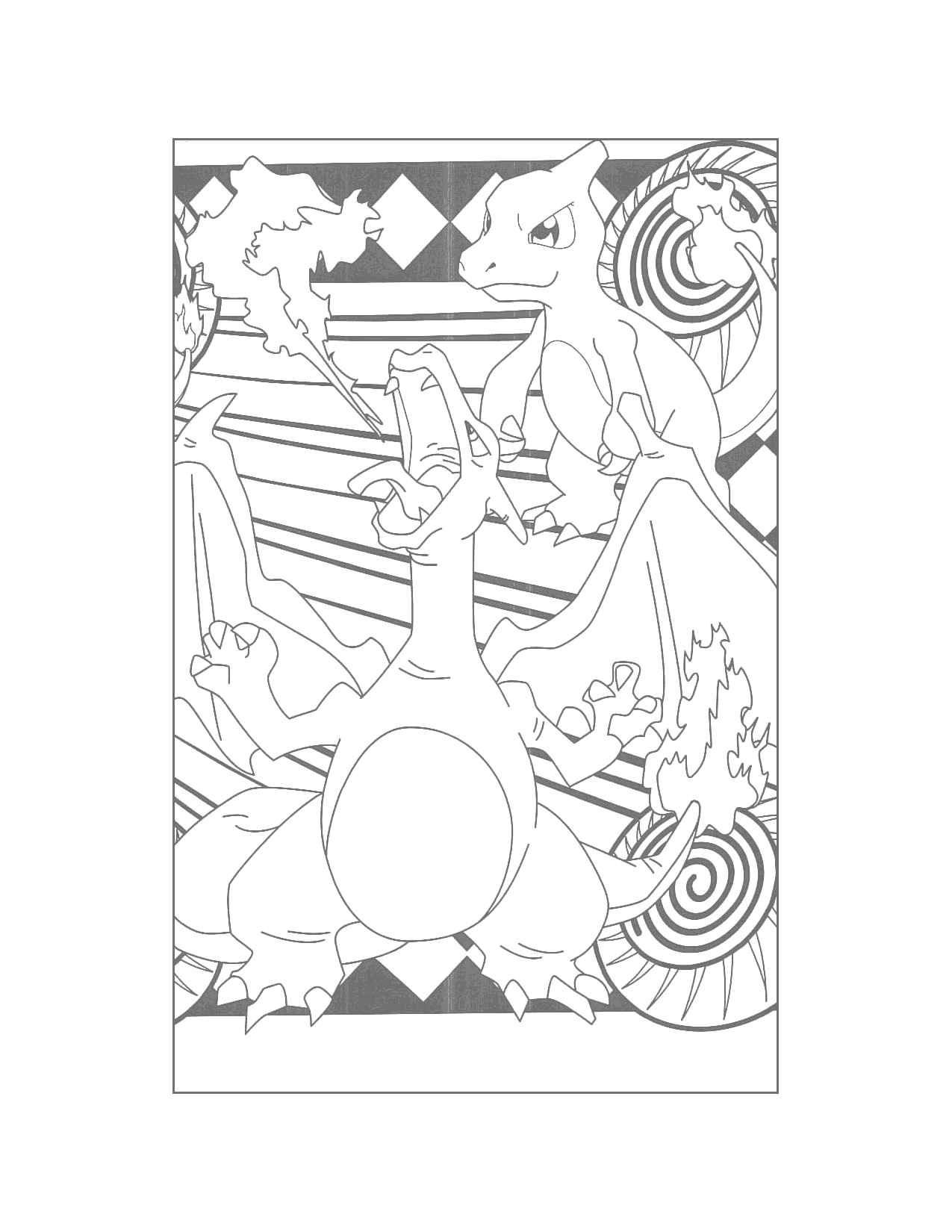 Pokemon Printable Coloring Pages Charizard