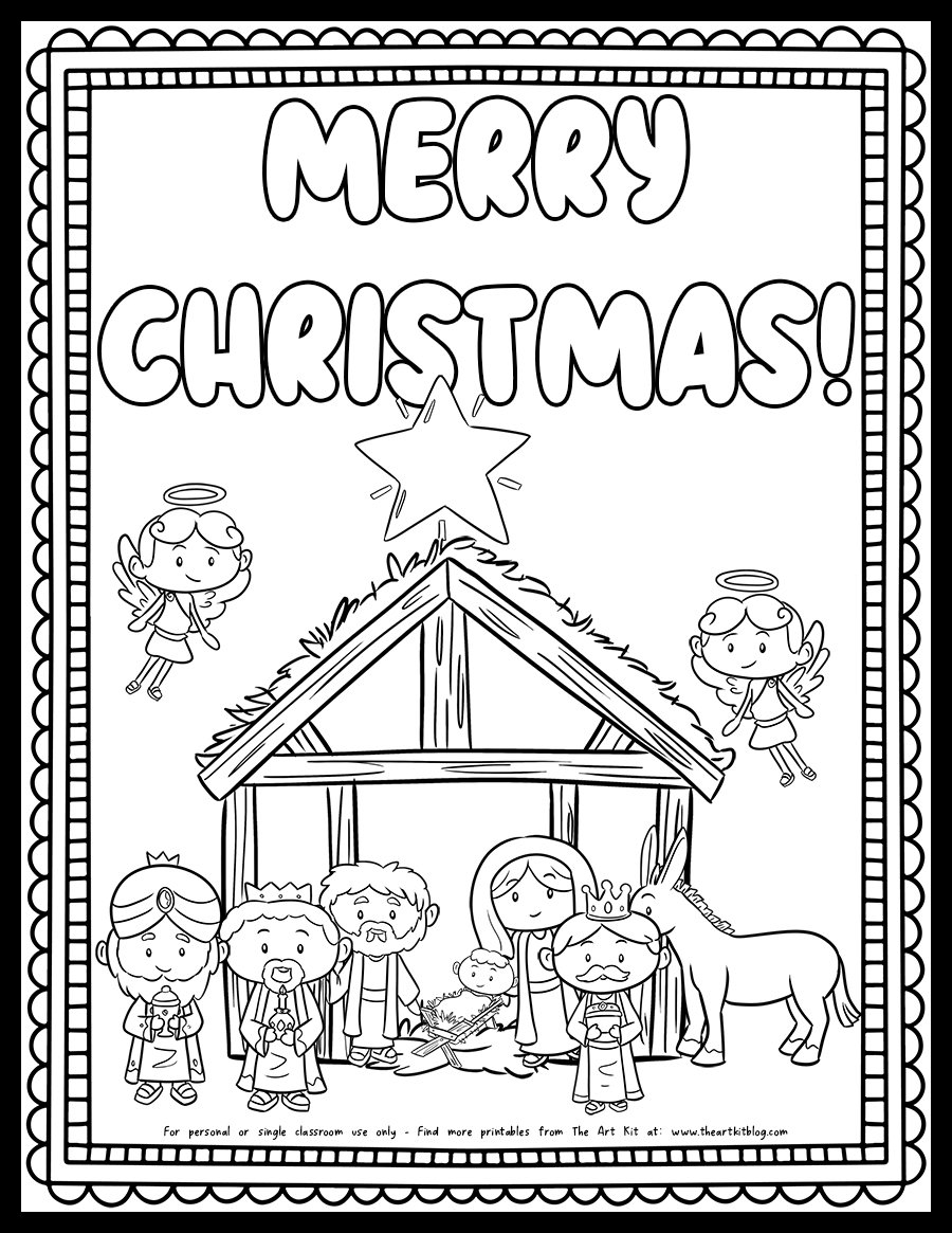 Christian Christmas Coloring Pages Free