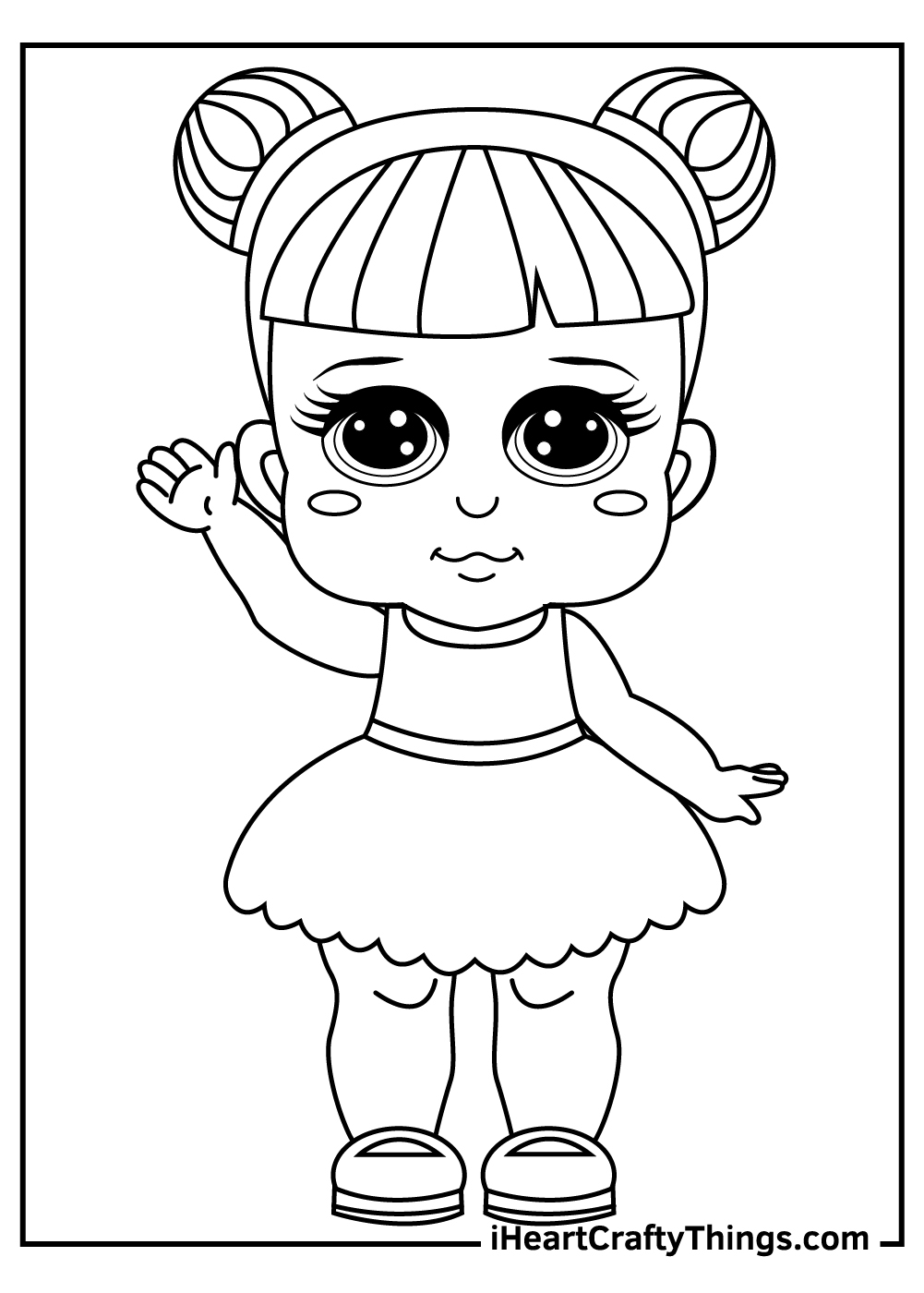 Coloring Page Unadvised Doll