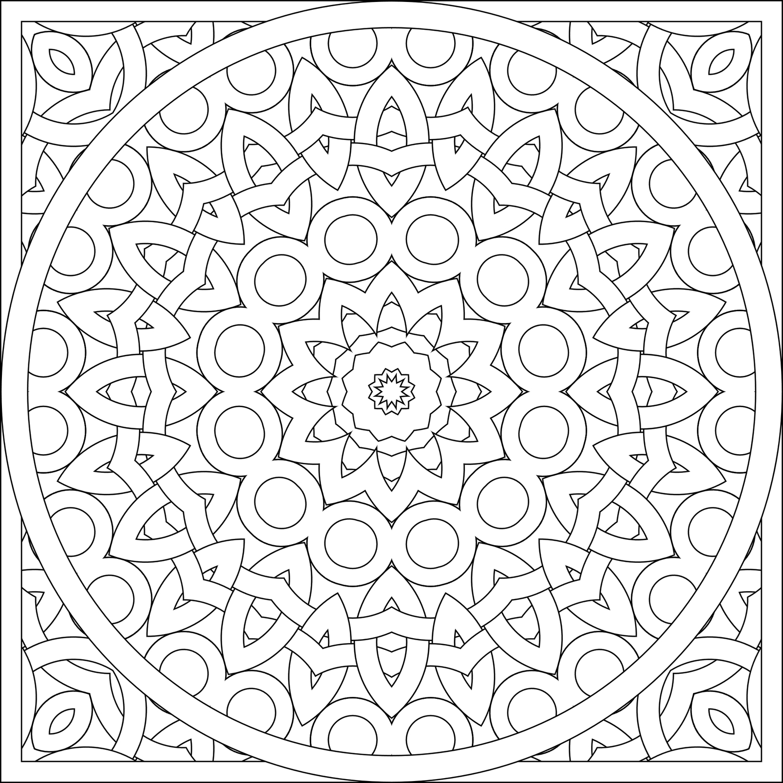 Coloring Pages Circle Pattern Coloring Pages