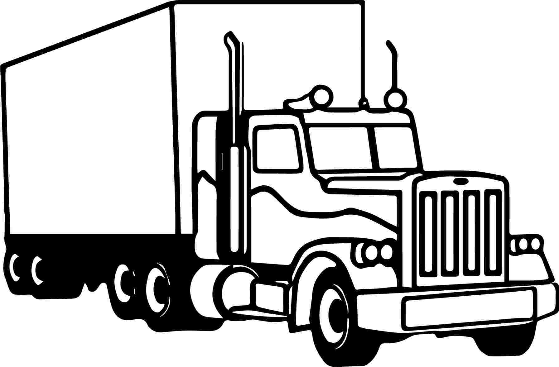 Free Coloring Pages Trucks