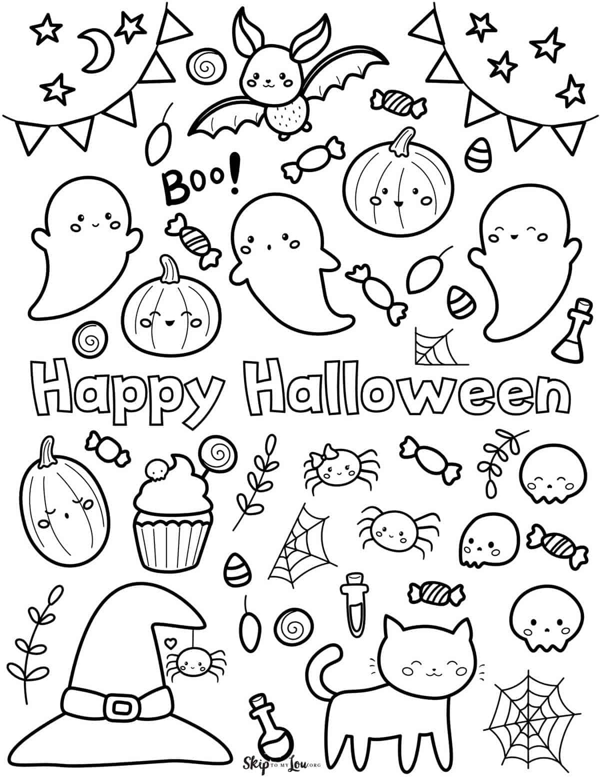 Happy Halloween Printable Coloring Pages