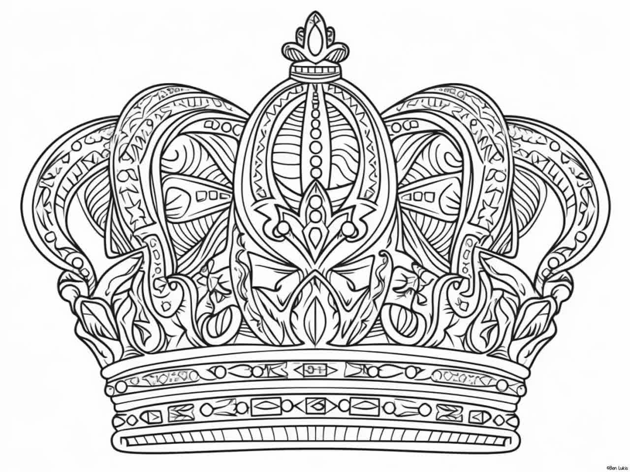 Crown Coloring Pages For Kids And Adults 9 Coronation Coloring Sheets Crowns For A King Queen Prince Or Princess Printable PDF Pages Etsy