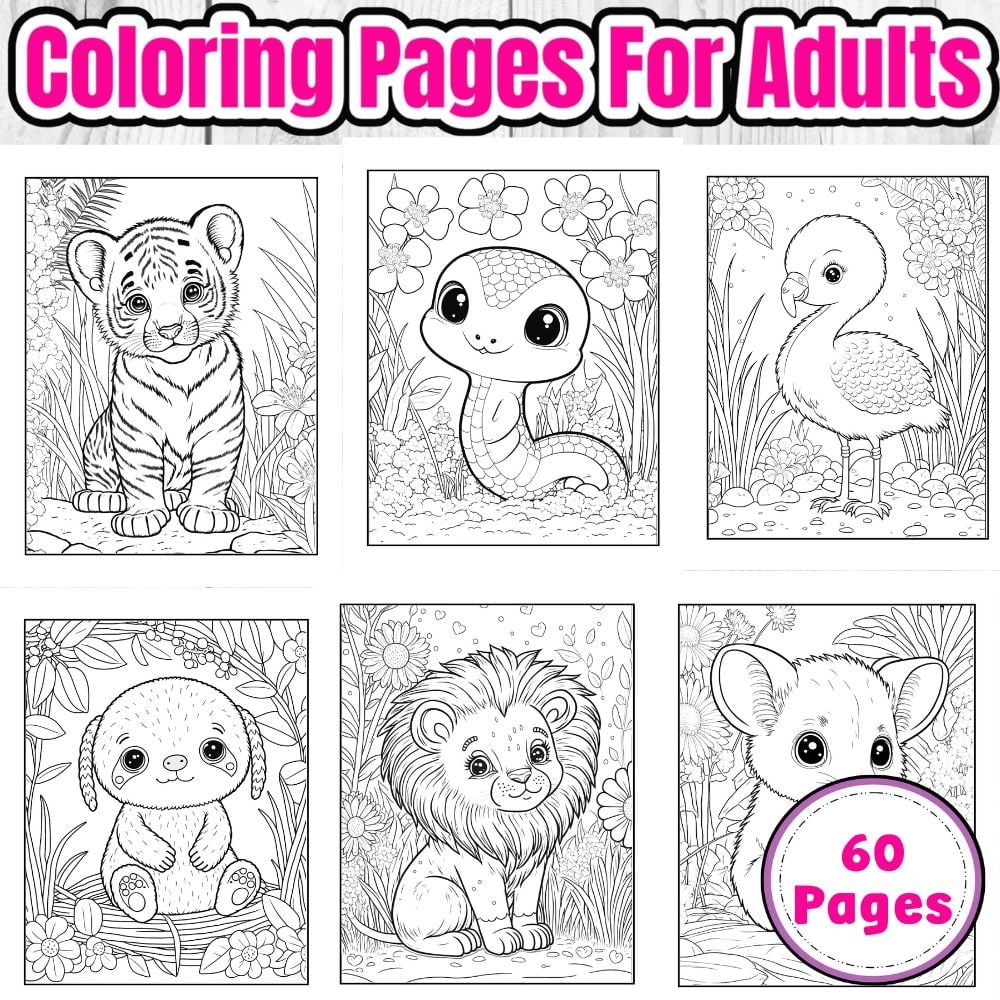 Cute Animals Coloring Pages Printable