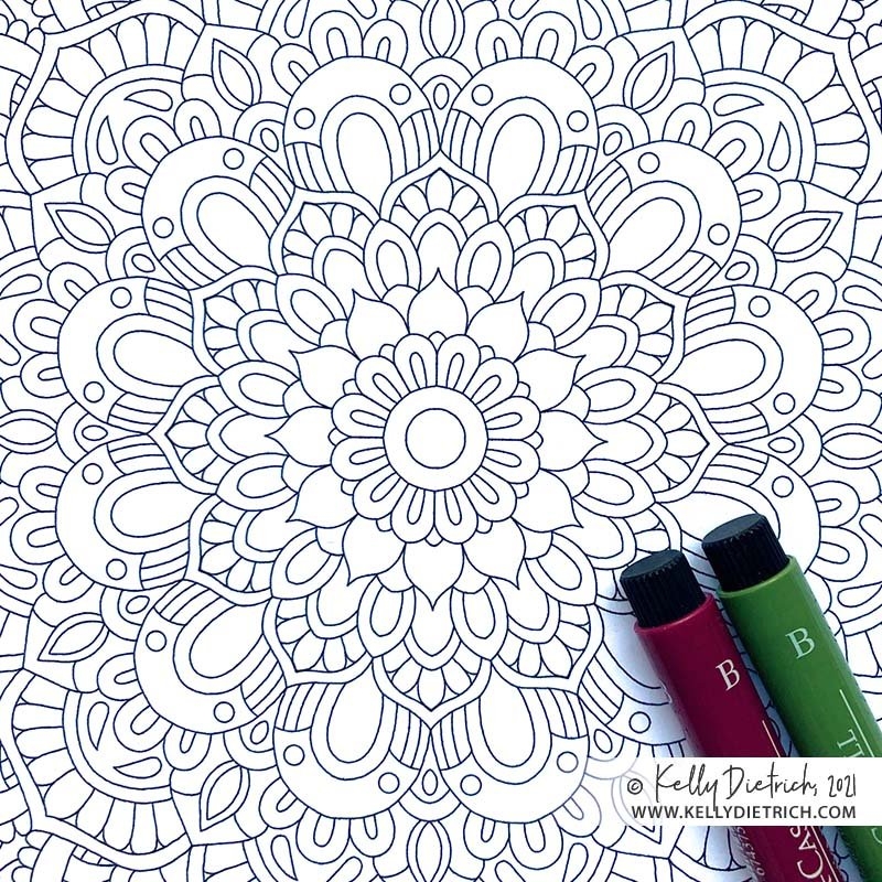 December 2021 Free Download Mandala Coloring Page Kelly 