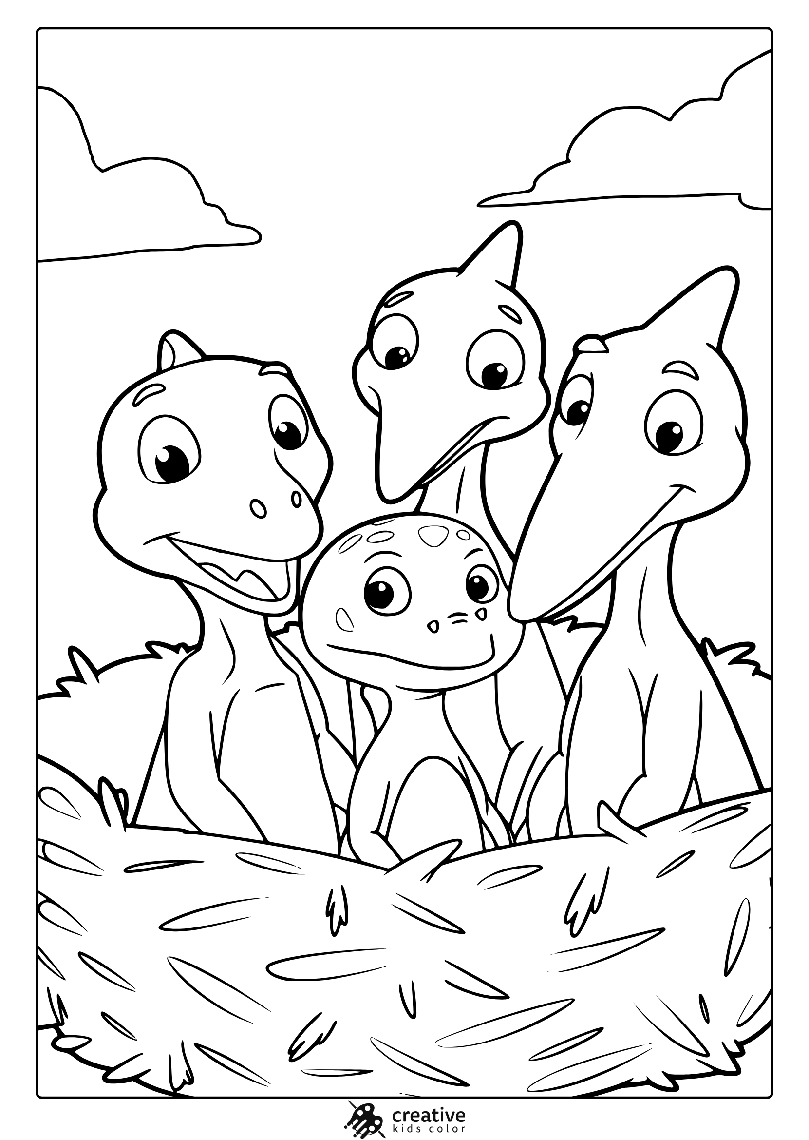 Free Printable Coloring Pages Dinosaurs
