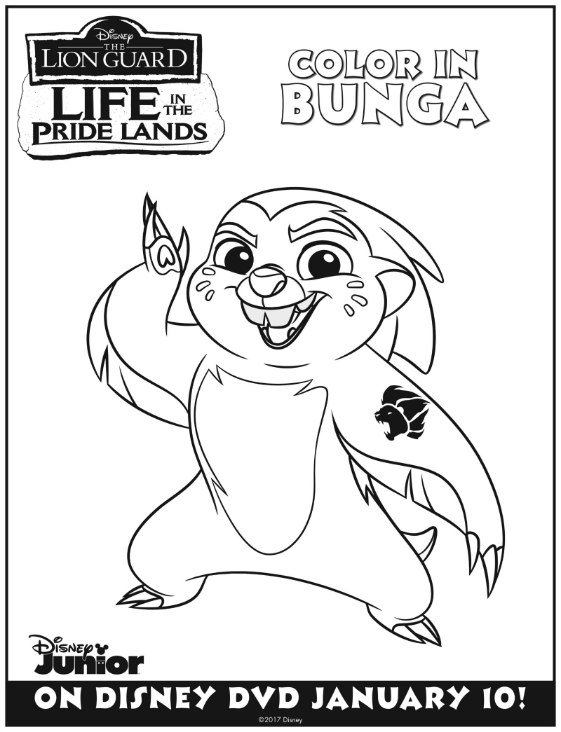 Disney Lion Guard Bunga Coloring Page Mama Likes This