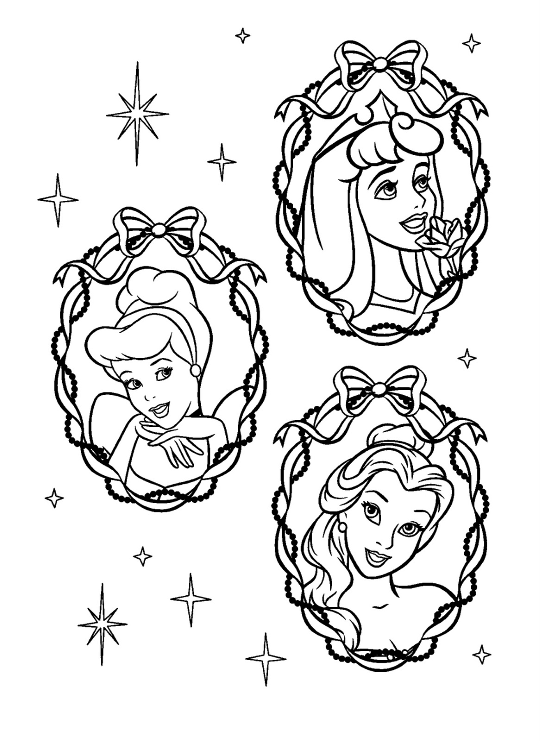 Disney Princess Color Pages Printable