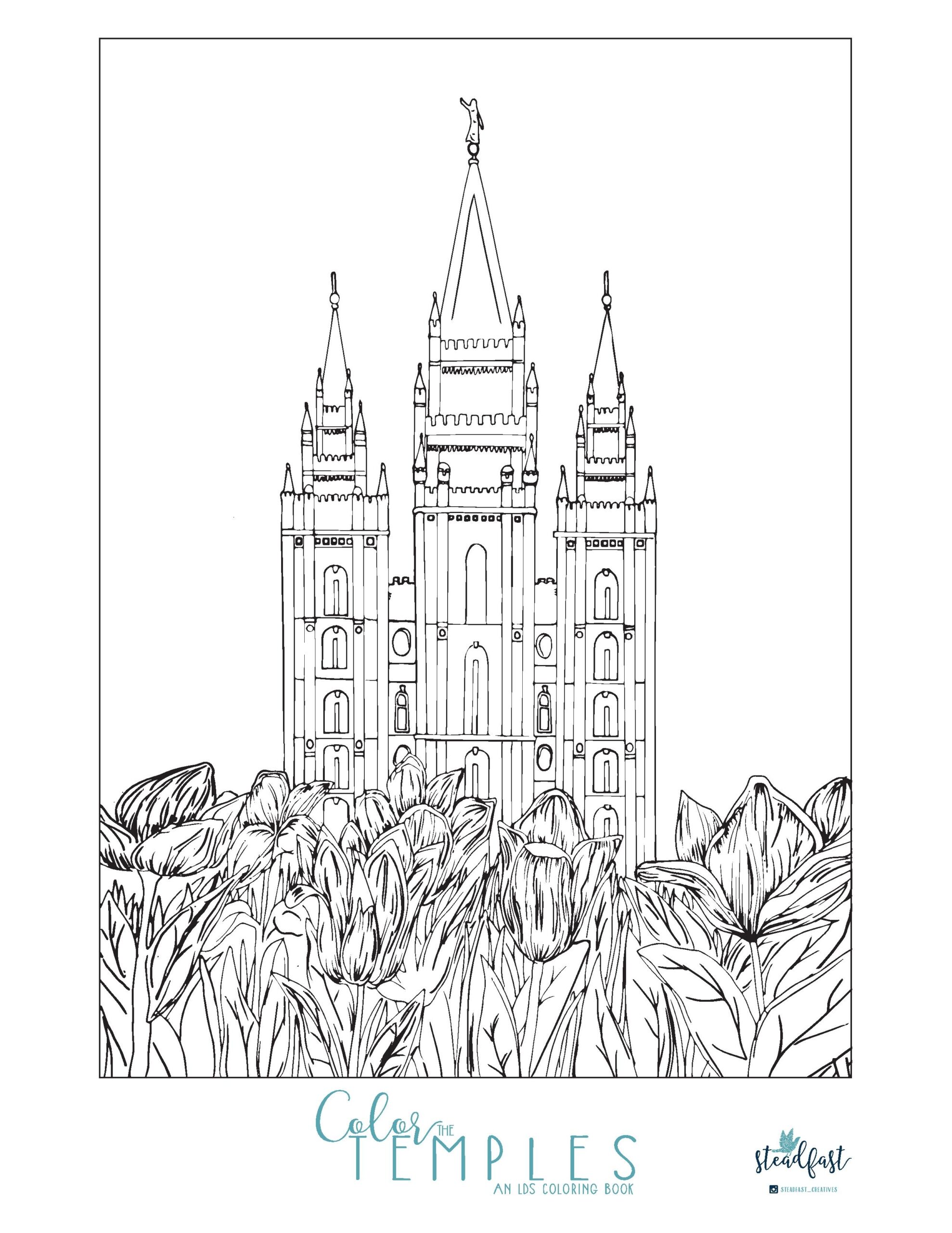 Enjoy This Beautiful Free Temple Coloring Page Third Hour